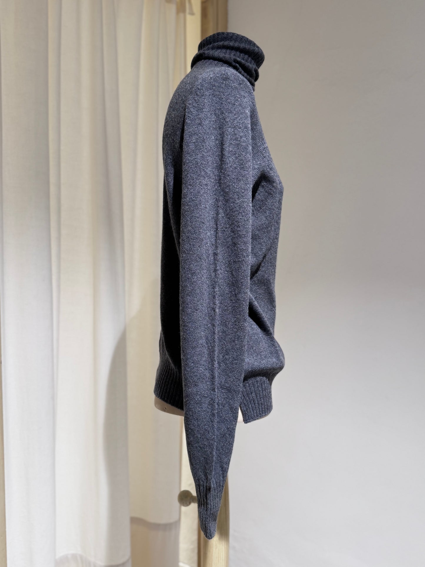 W TURTLE NECK KNIT - MA RY YA - mid grey