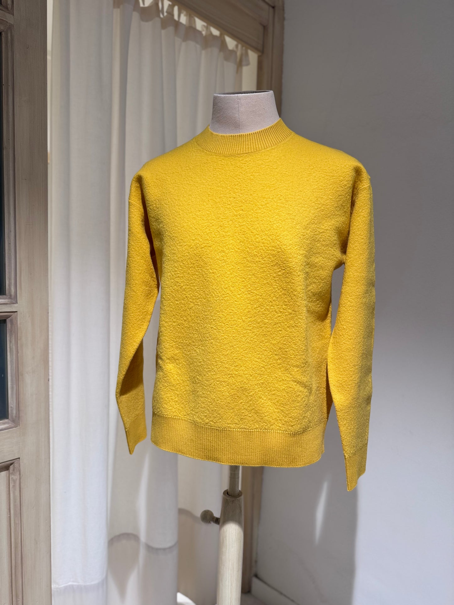 M Rom Boiled Wool Crewneck - KNIT - NORSE PROJECTS - YELLOW