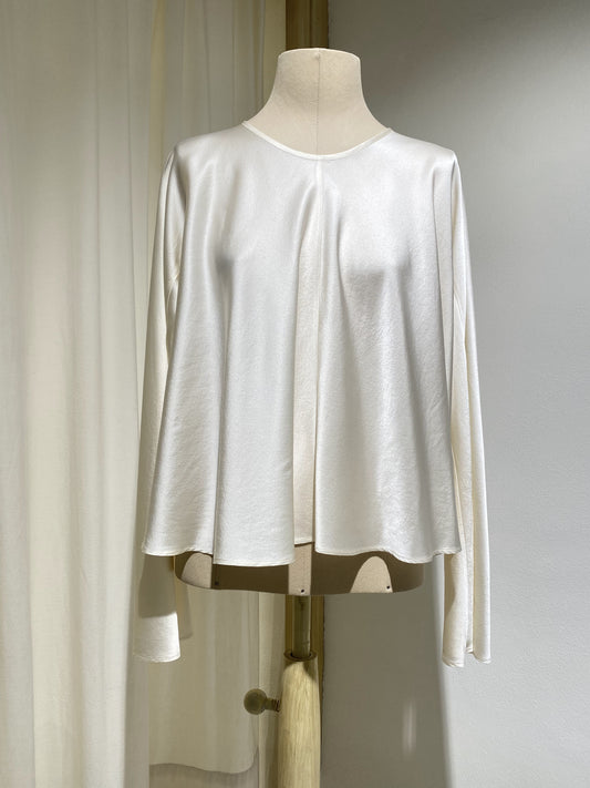 W BLOUSE FORTE FORTE blusa in raso di seta stretch