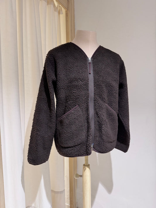 M Brown Galaxy Fleece Zip Liner Jacket - UNIVERSAL WORKS - Chocolate