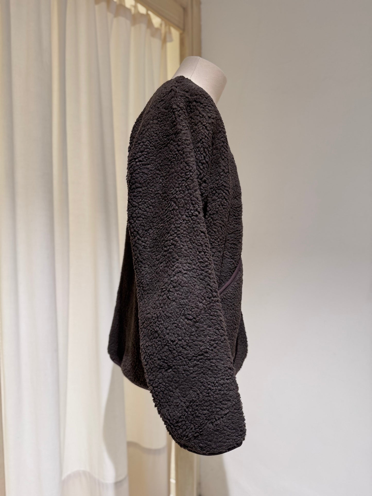 M Brown Galaxy Fleece Zip Liner Jacket - UNIVERSAL WORKS - Chocolate