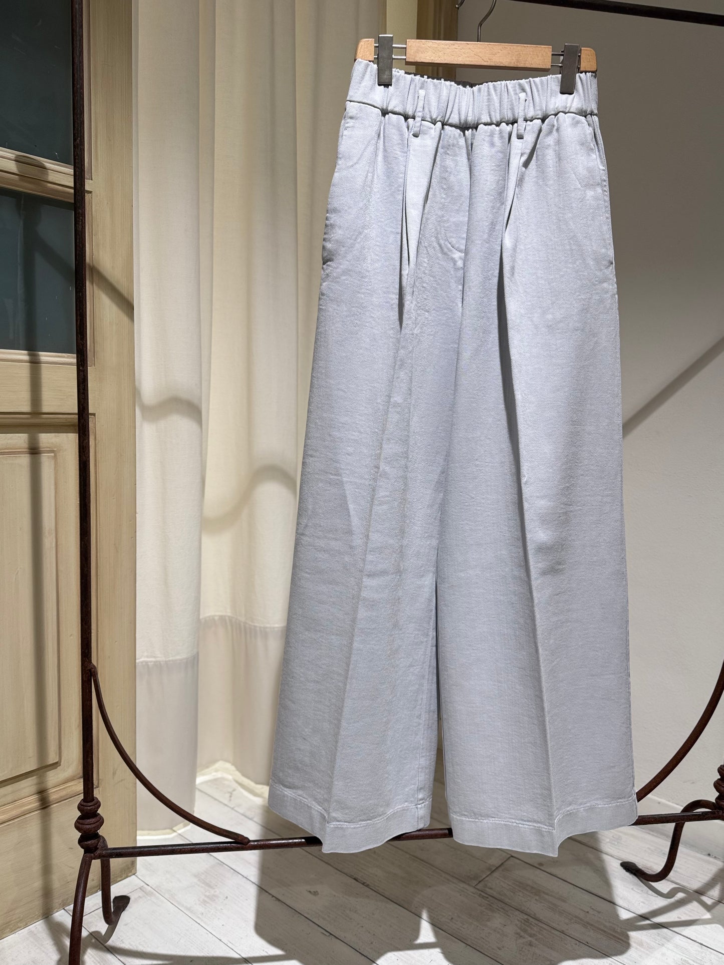 W Pant cotton bull di cotone - FORTE FORTE - Light Grey