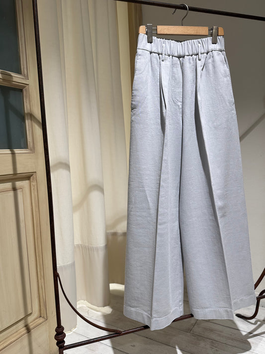 W Pant cotton bull di cotone - FORTE FORTE - Light Grey