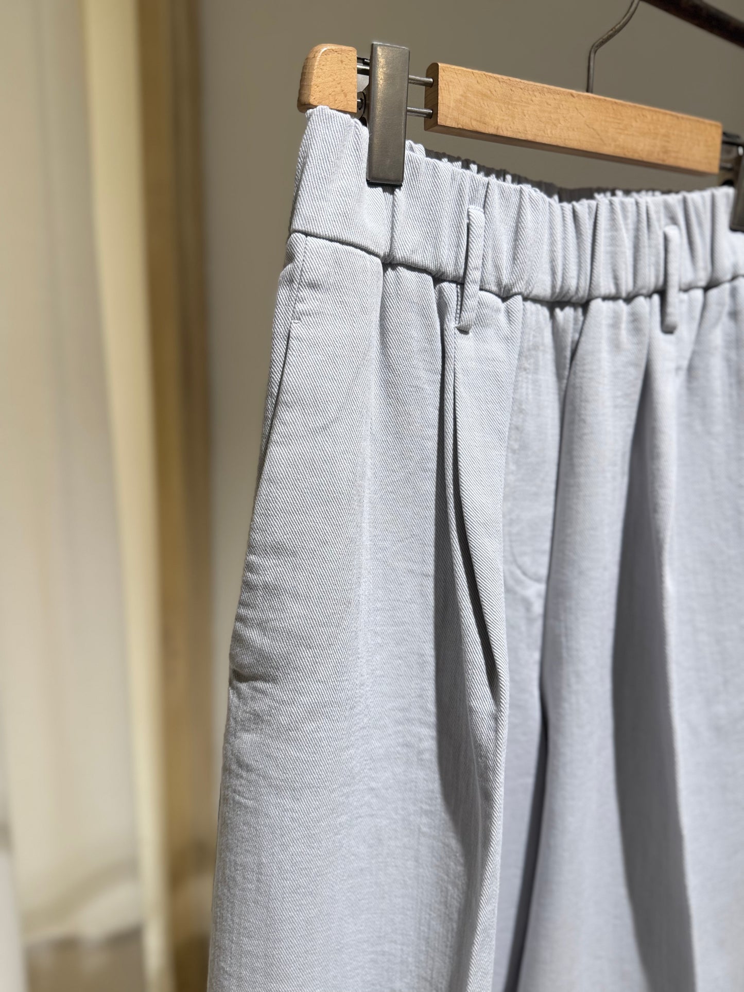 W Pant cotton bull di cotone - FORTE FORTE - Light Grey