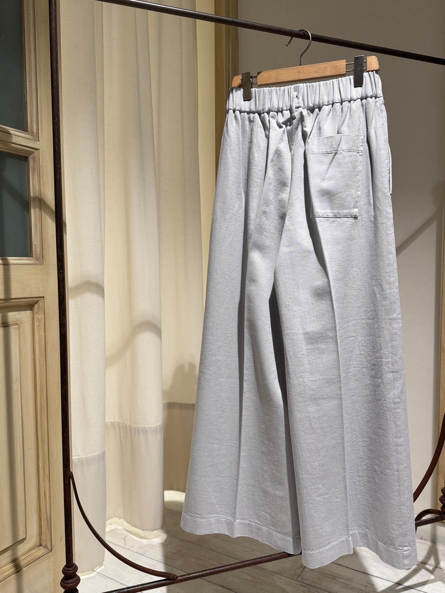 W Pant cotton bull di cotone - FORTE FORTE - Light Grey