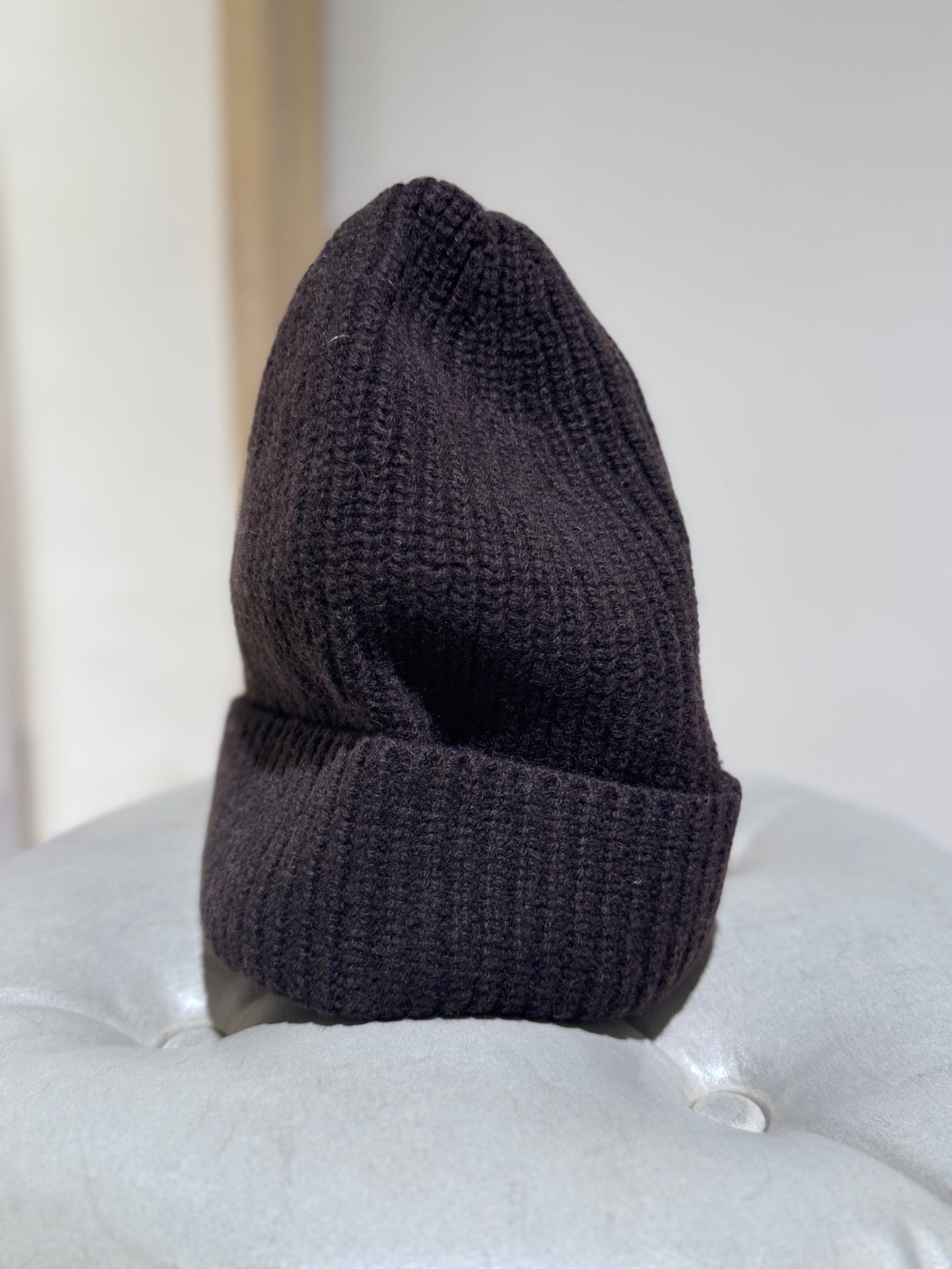 M & W CASHMERE BEANIE - DANIELE FIESOLI - DARK BROWN