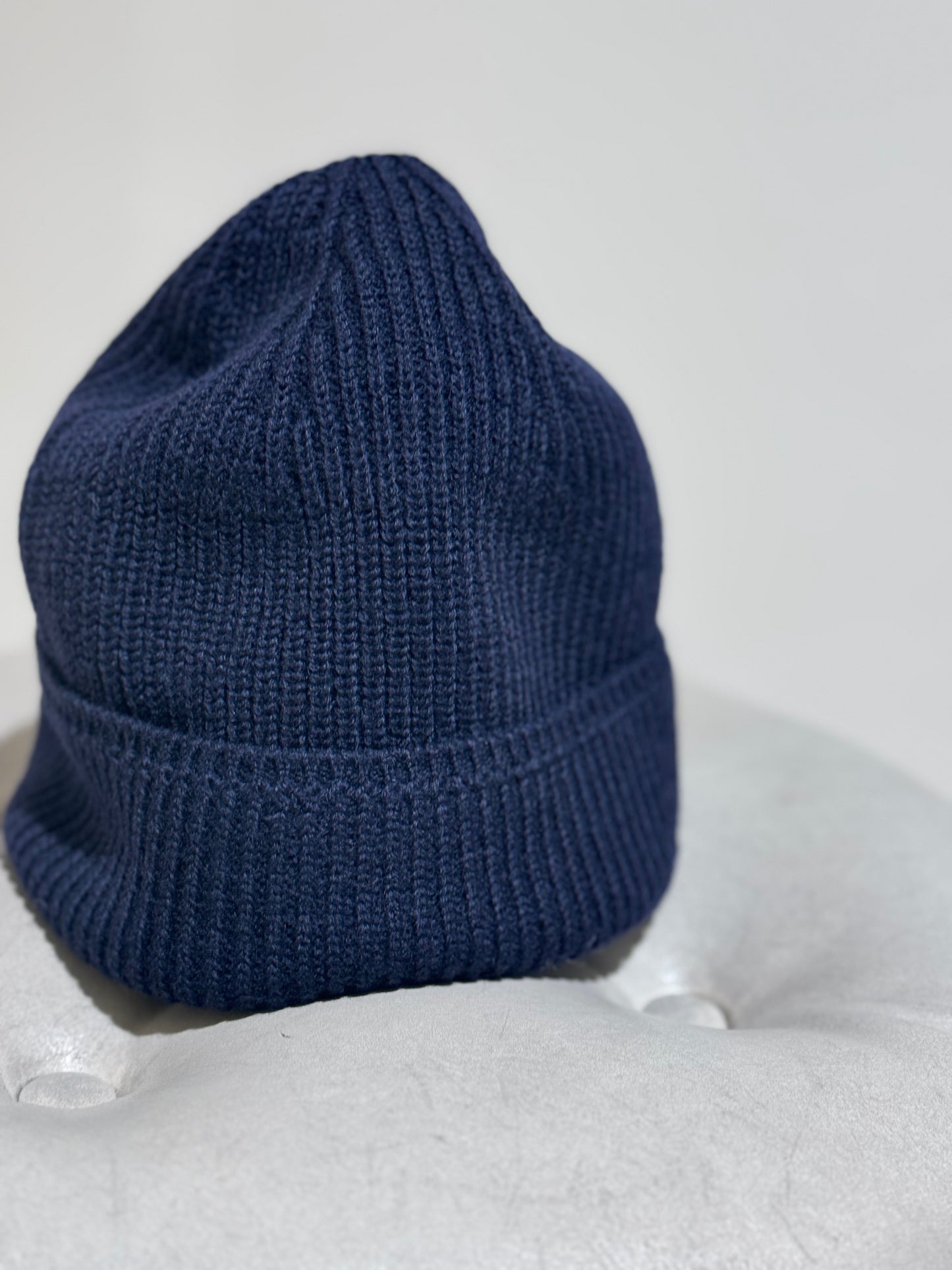 M Wool Cotton Rib Beanie - NORSE PROJECTS - Navy Blue