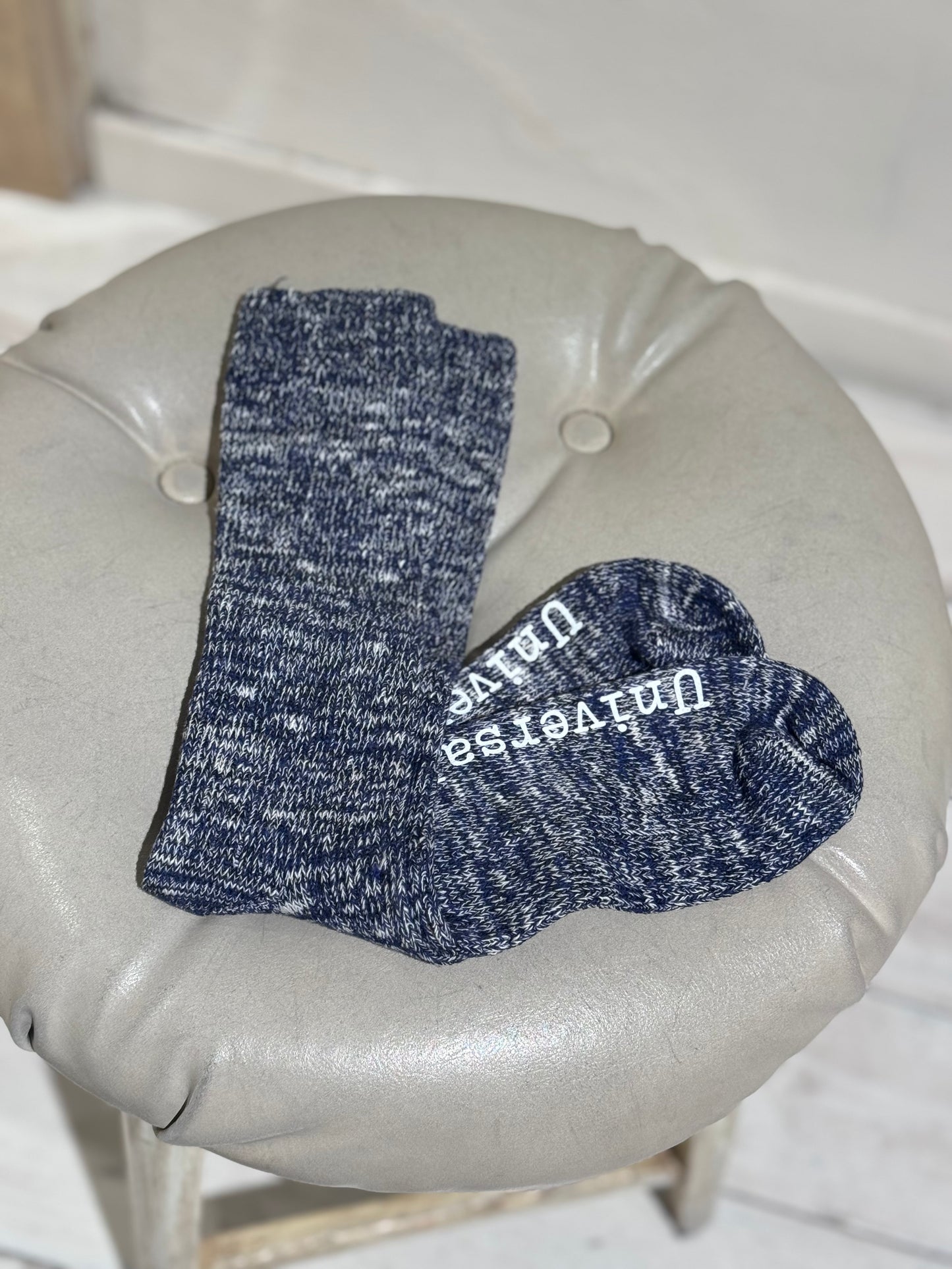 M Slub Knit Slub Sock - UNIVERSAL WORKS -  Navy