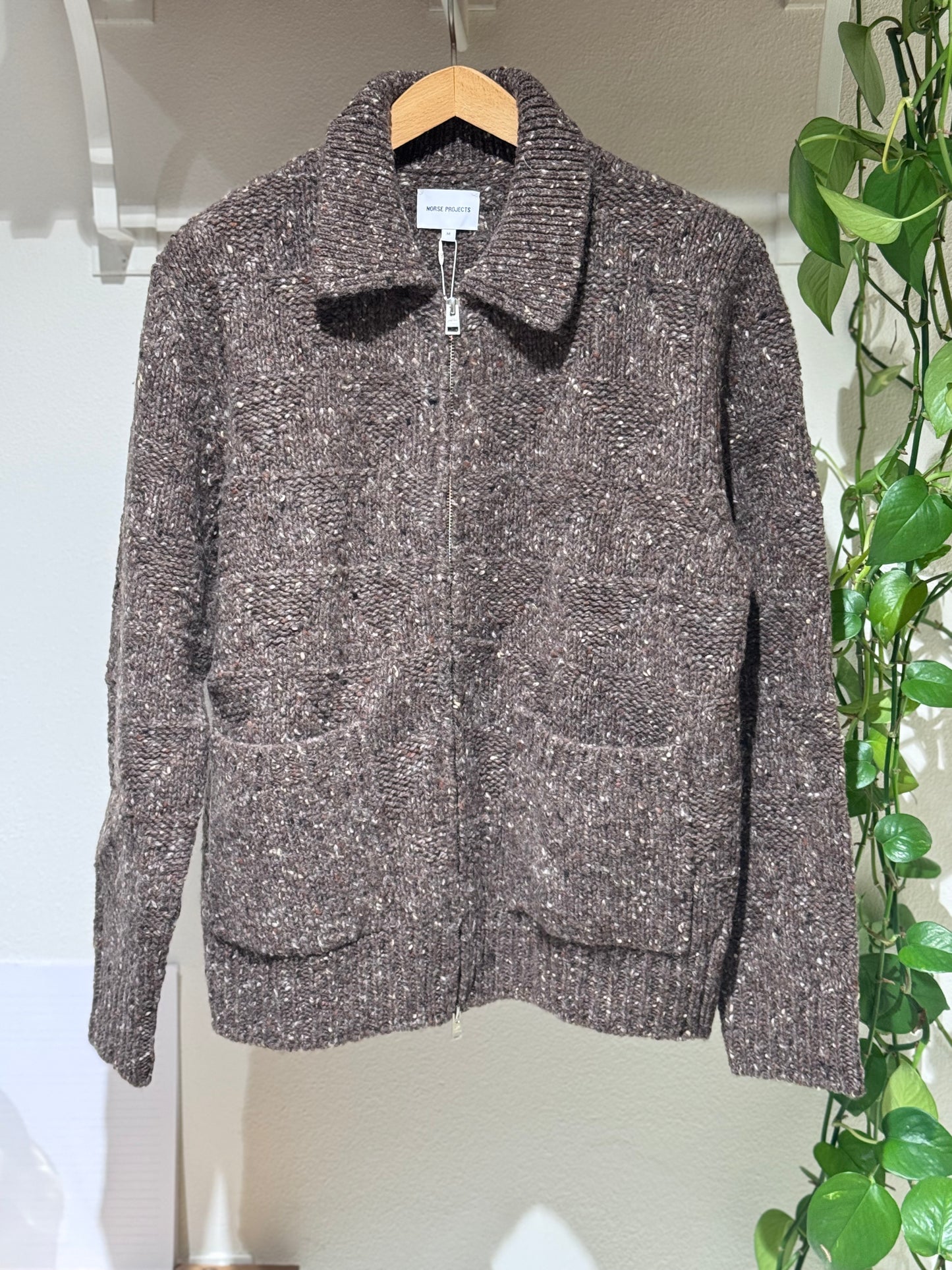 M Erik Donegal Diamond Jacket - NORSE PROJECTS - SEAL BROWN