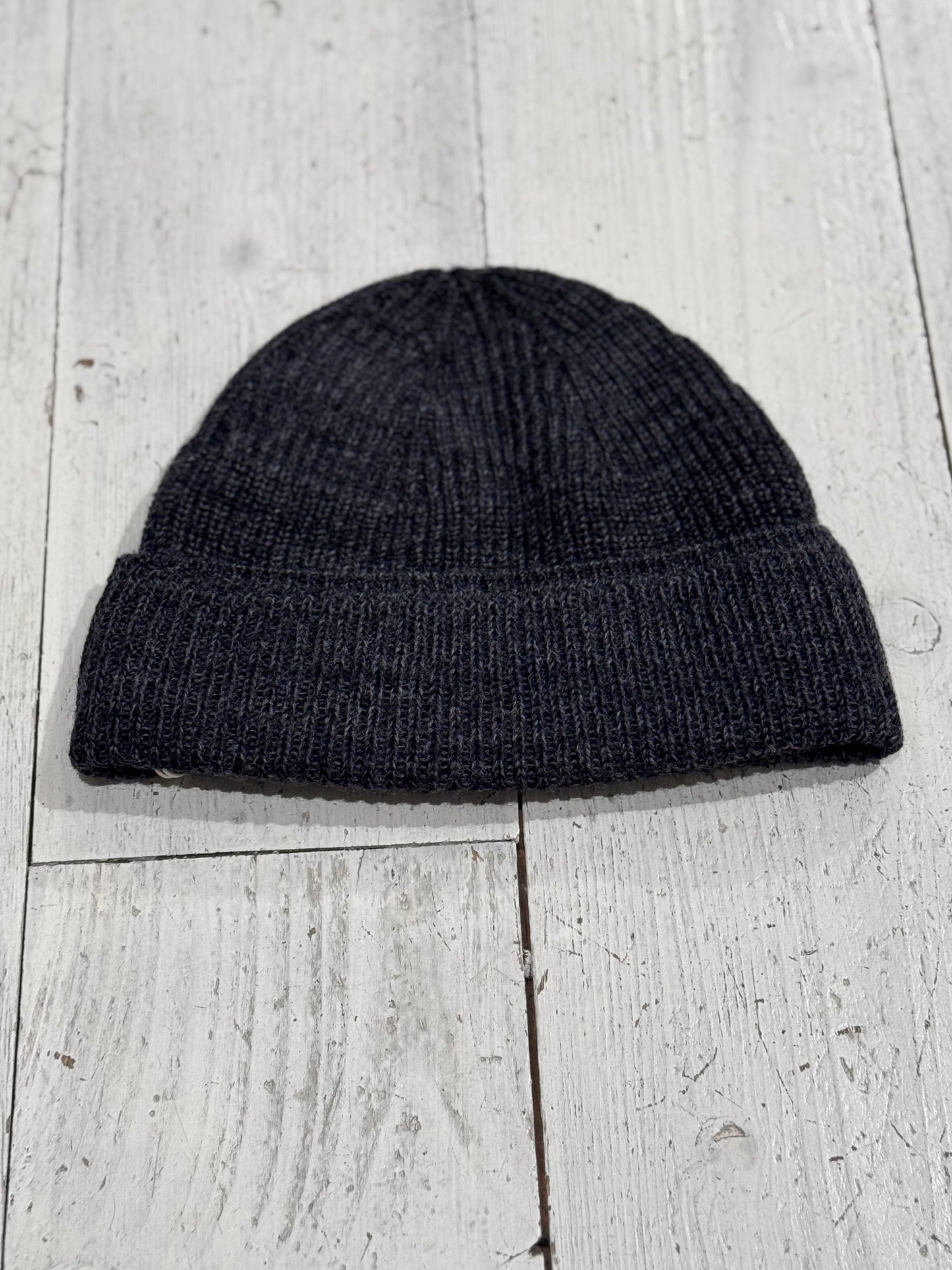 M Wool Cotton Rib Beanie - NORSE PROJECTS - dark grey