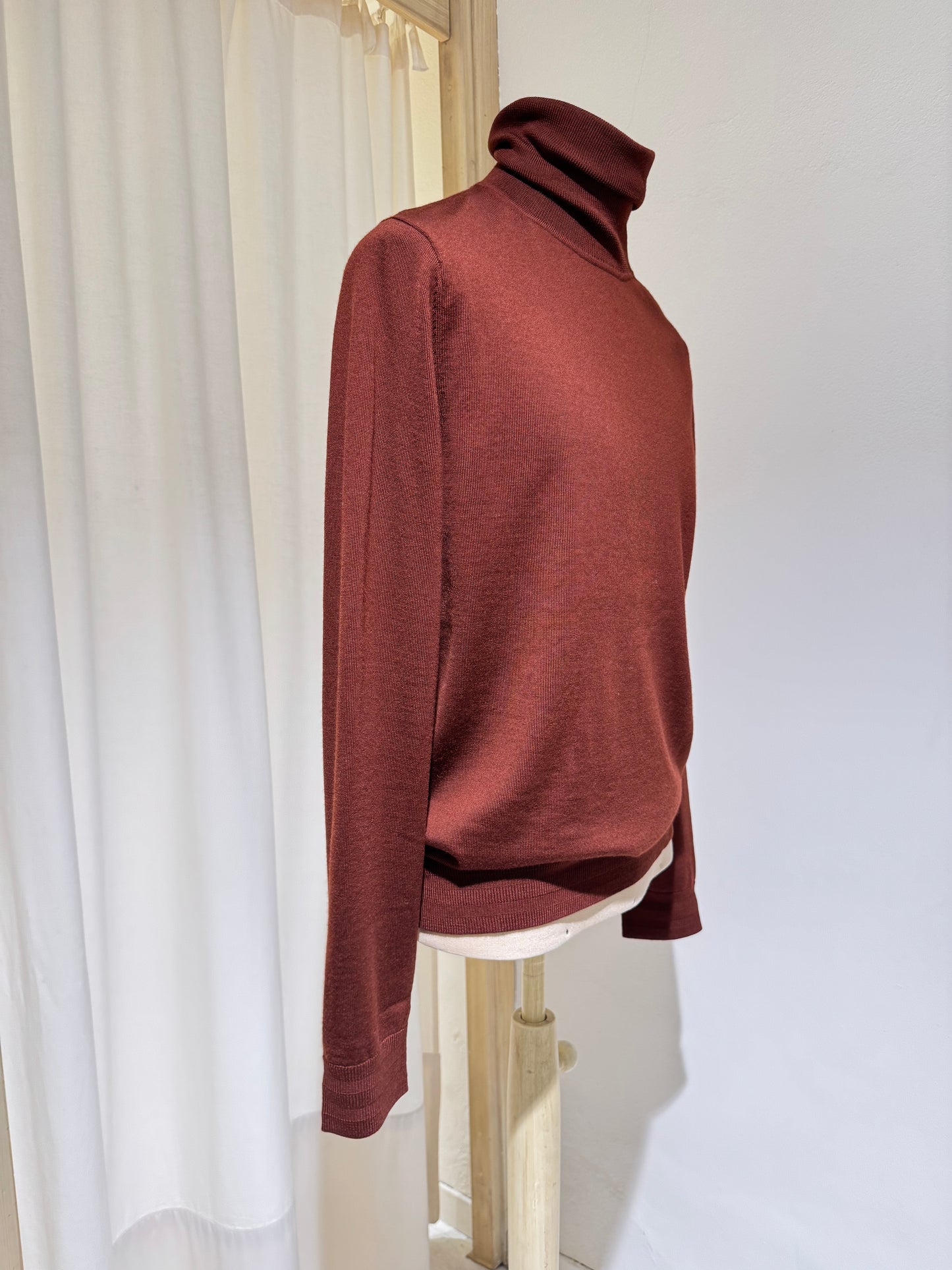 M SWEATER ROLL NECK KNITWEAR - PS PAUL SMITH - RUST