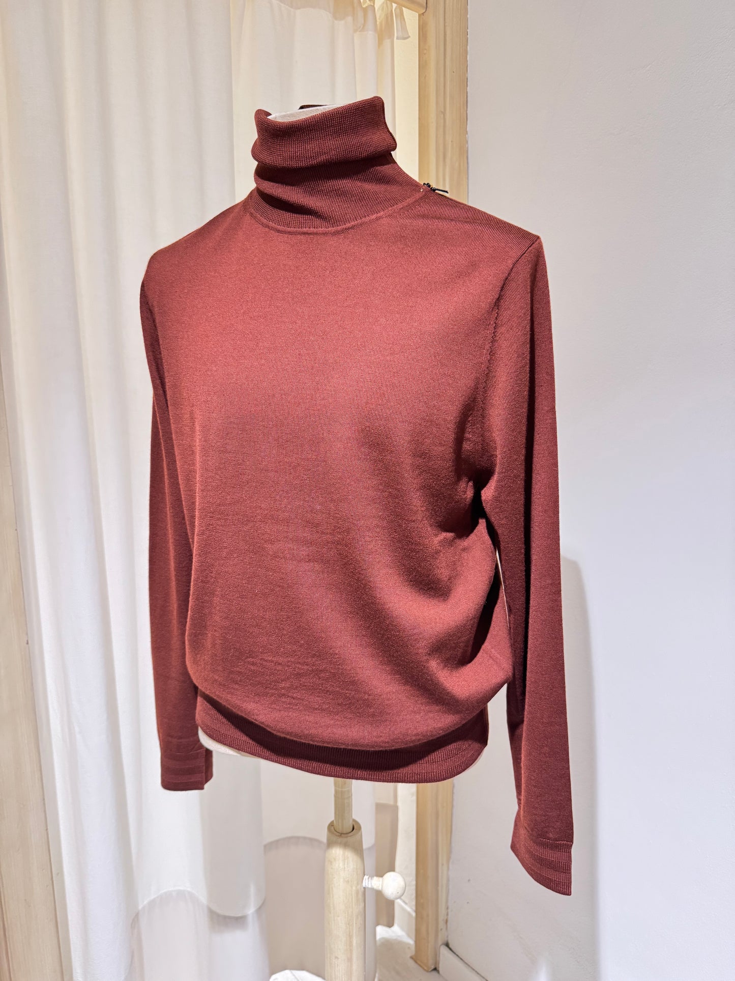 M SWEATER ROLL NECK KNITWEAR - PS PAUL SMITH - RUST