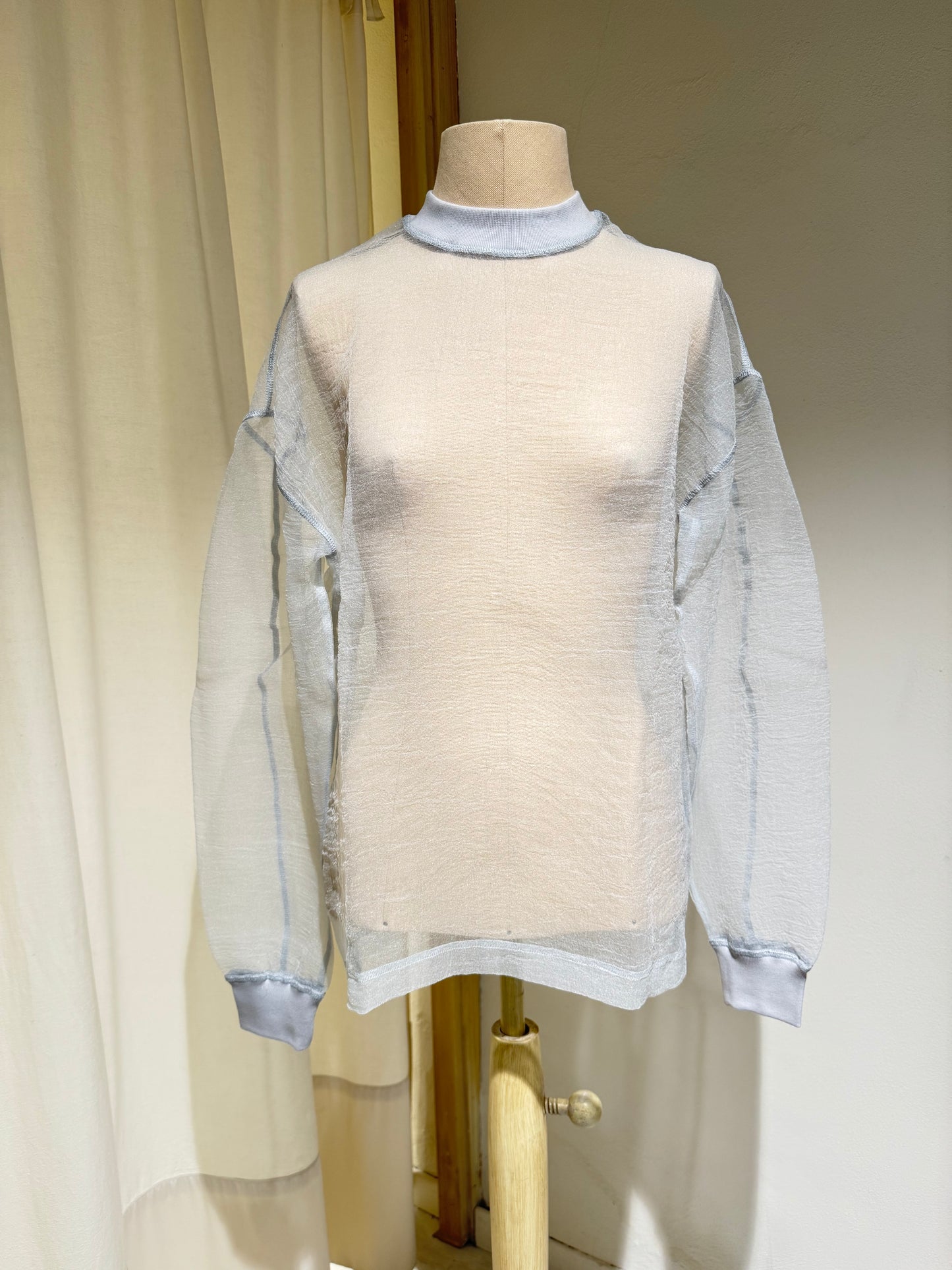 W ORGANZA SWEATSHIRT - ESTHE - light grey