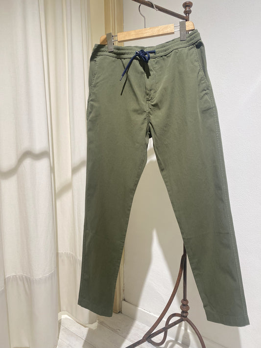 M DRAWSTRING TROUSER PS PAUL SMITH MILITARY GREEN