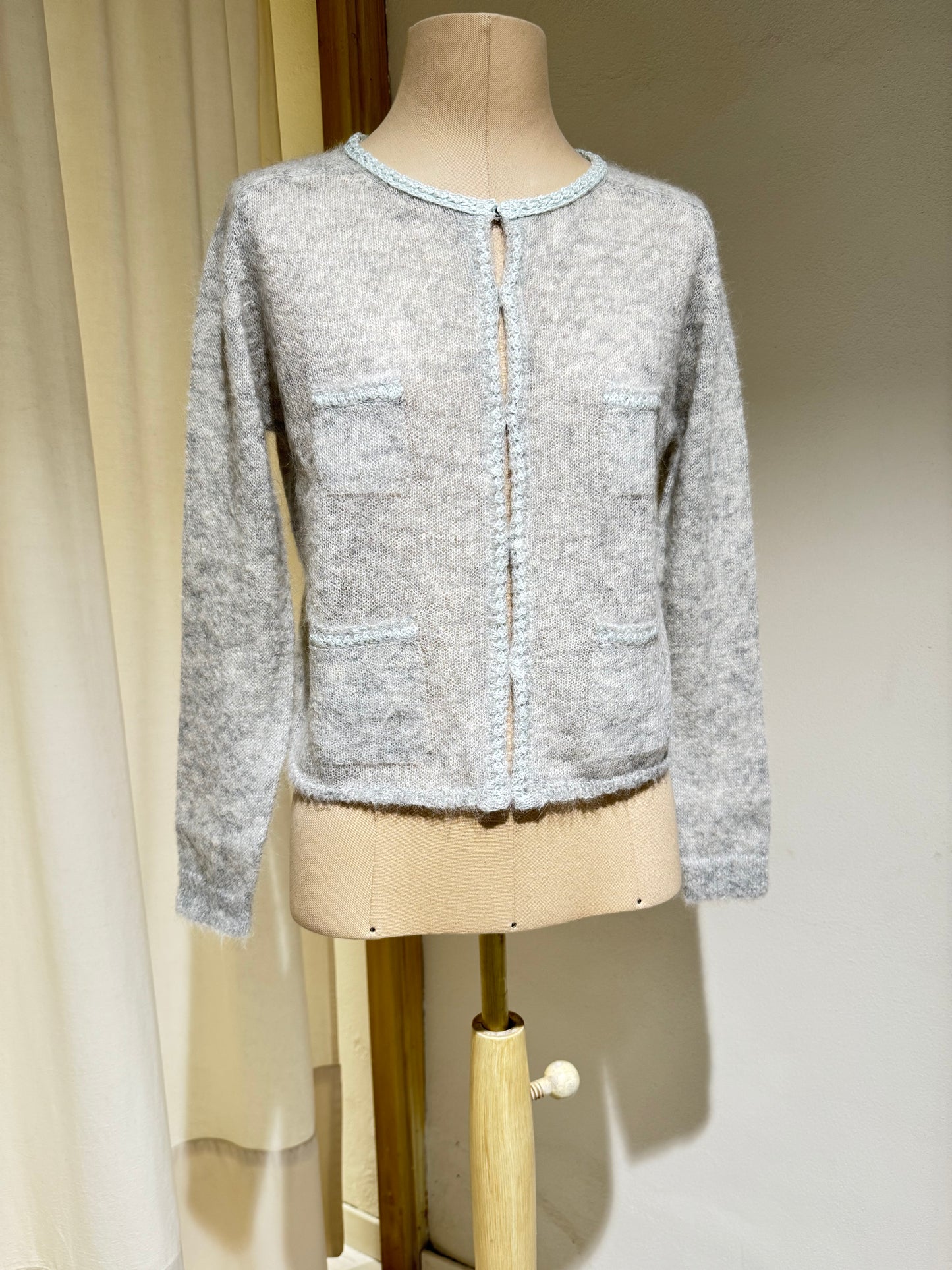 W CARDIGAN ALPACA - FORTE FORTE - GREY