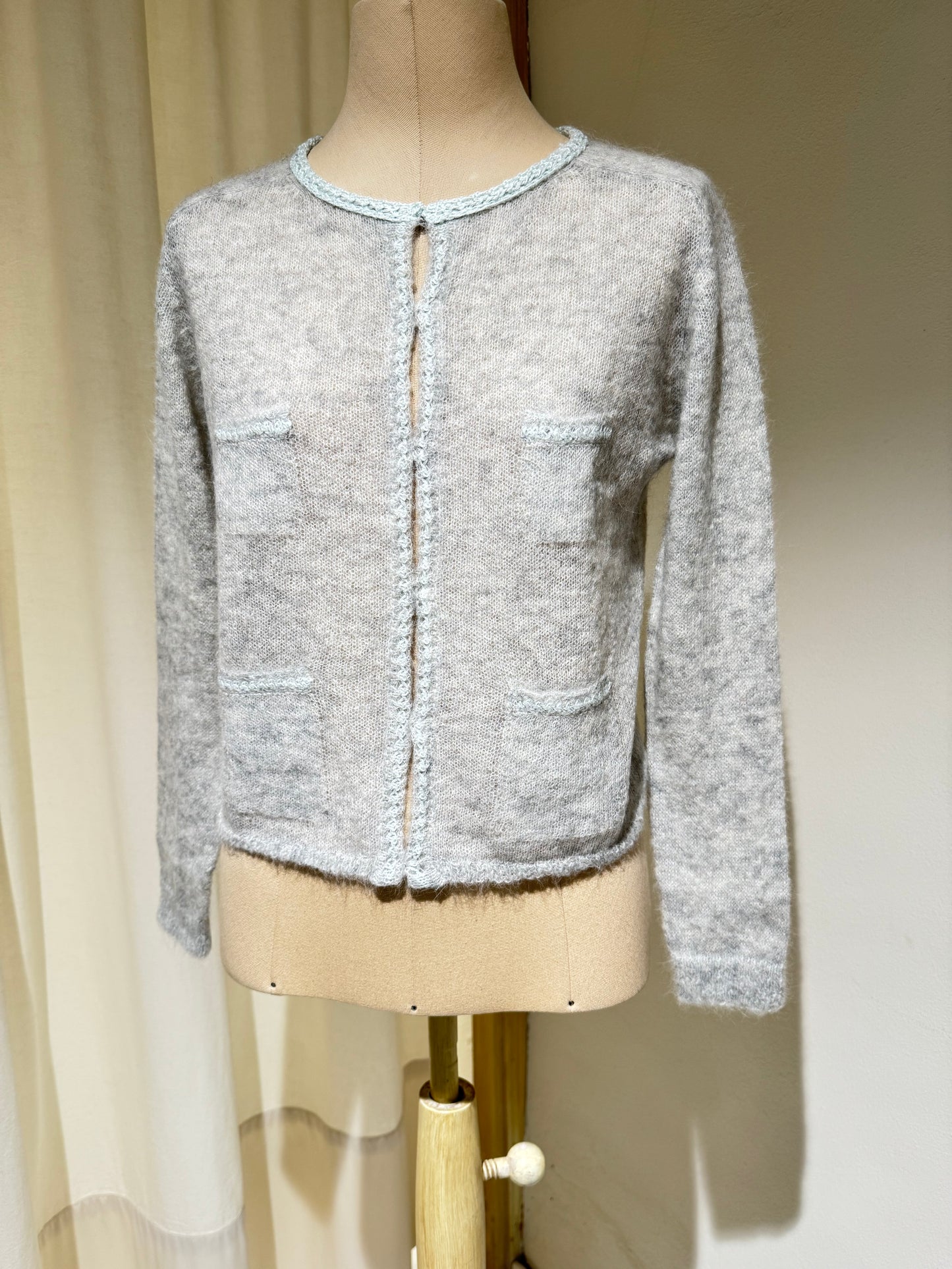 W CARDIGAN ALPACA - FORTE FORTE - GREY