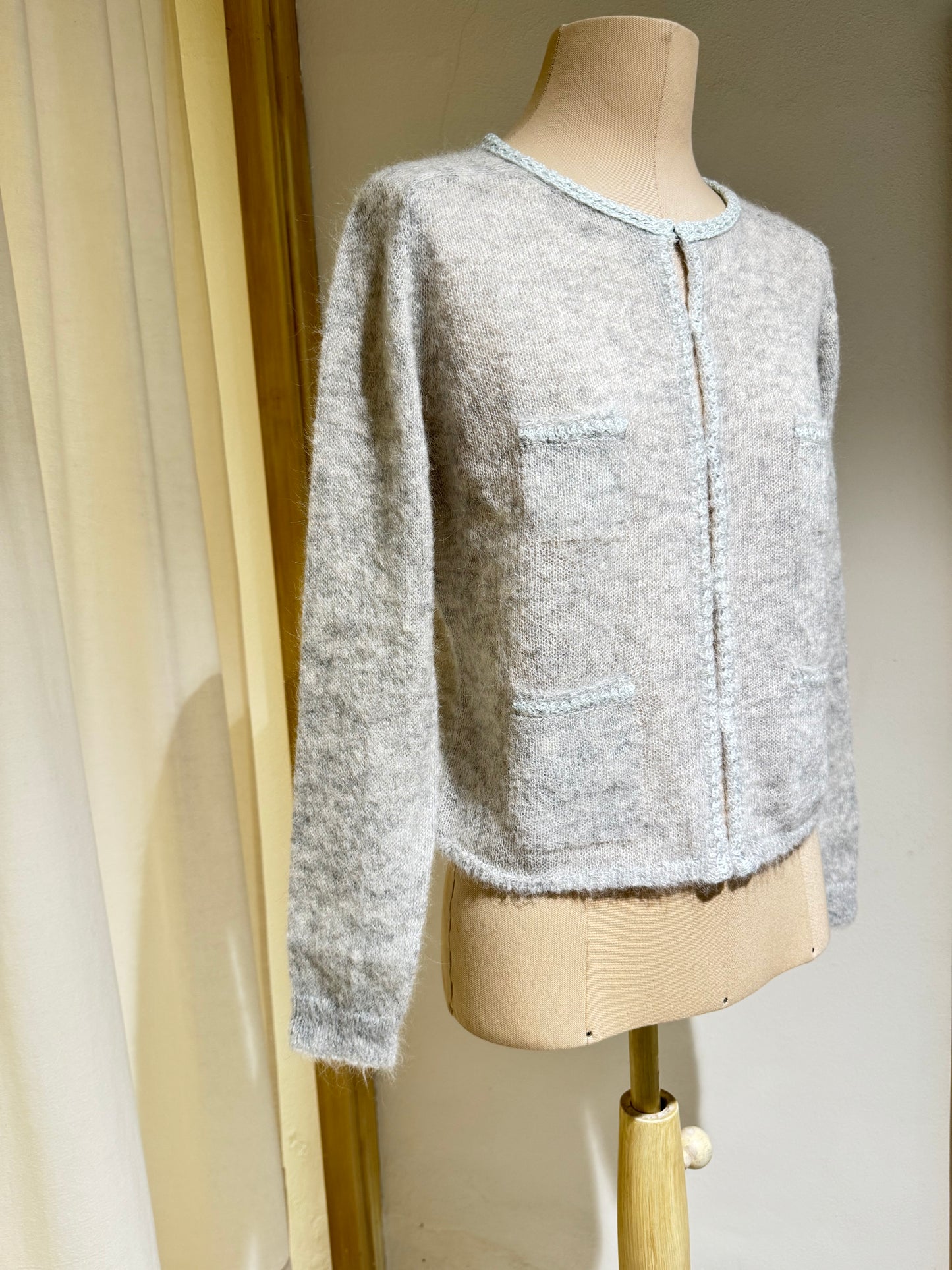 W CARDIGAN ALPACA - FORTE FORTE - GREY