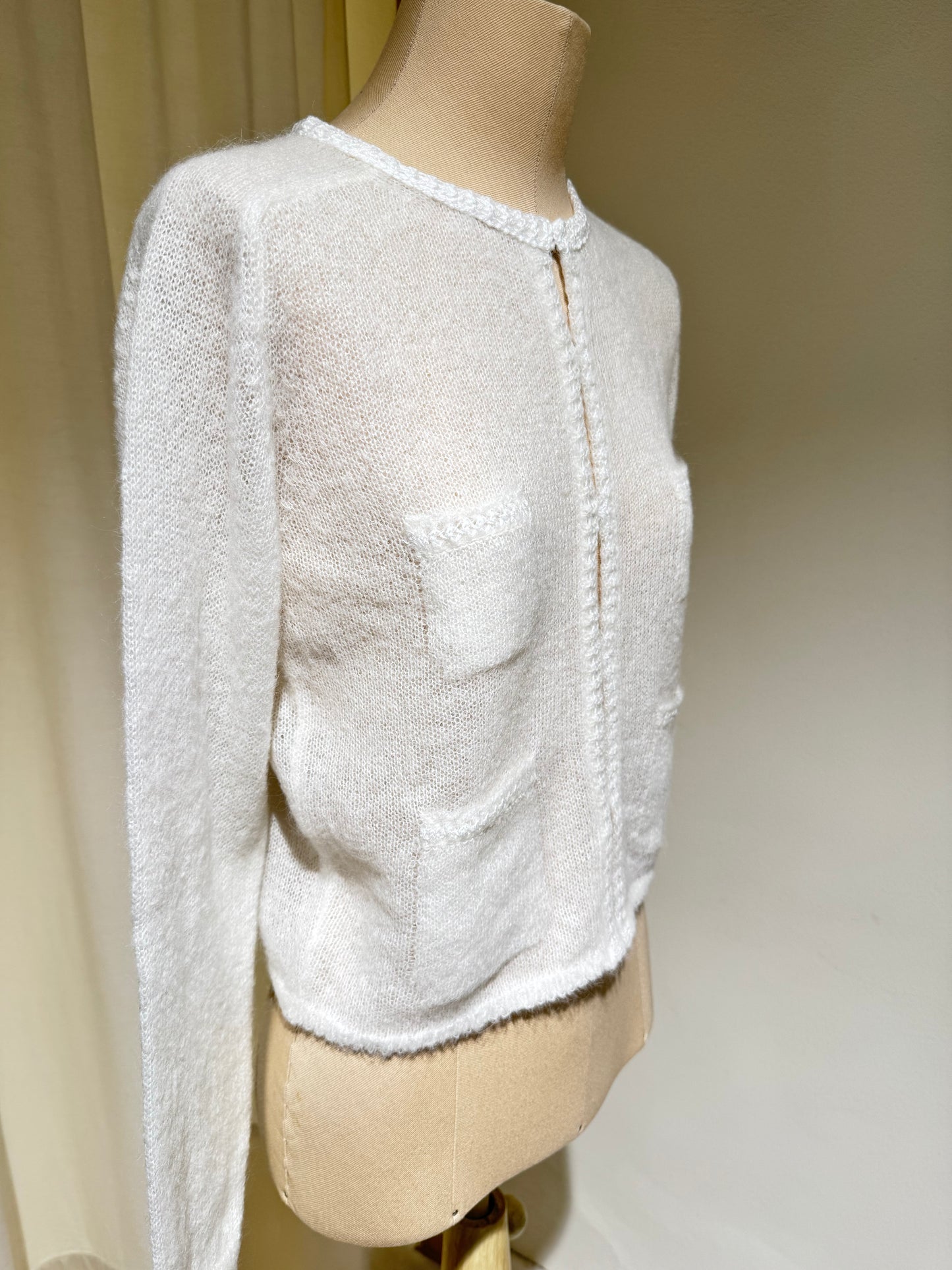 W CARDIGAN ALPACA - FORTE FORTE - WHITE