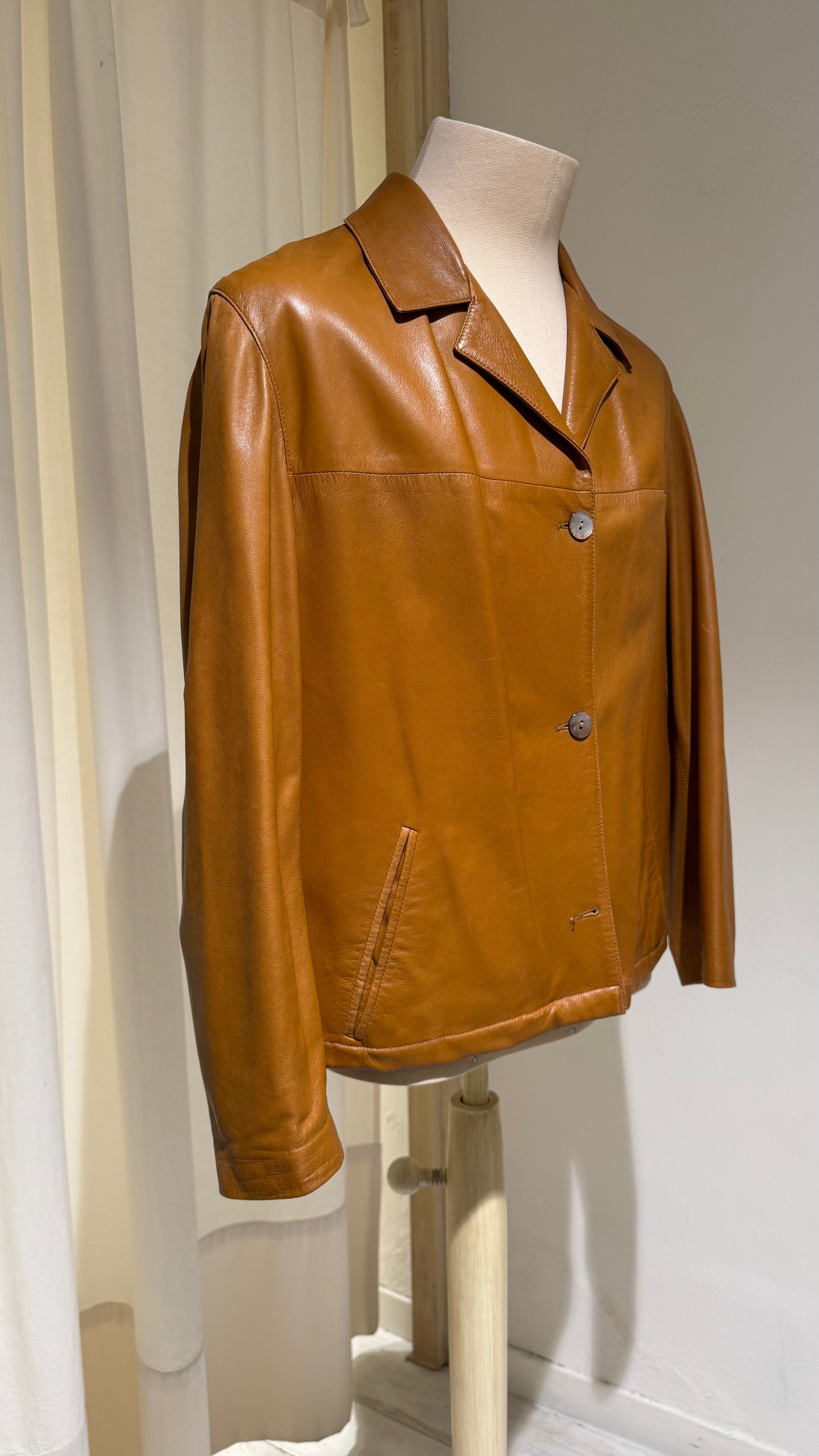 M - Leather Jacket - STEWART - Year 1994/5 - Cognac Leather