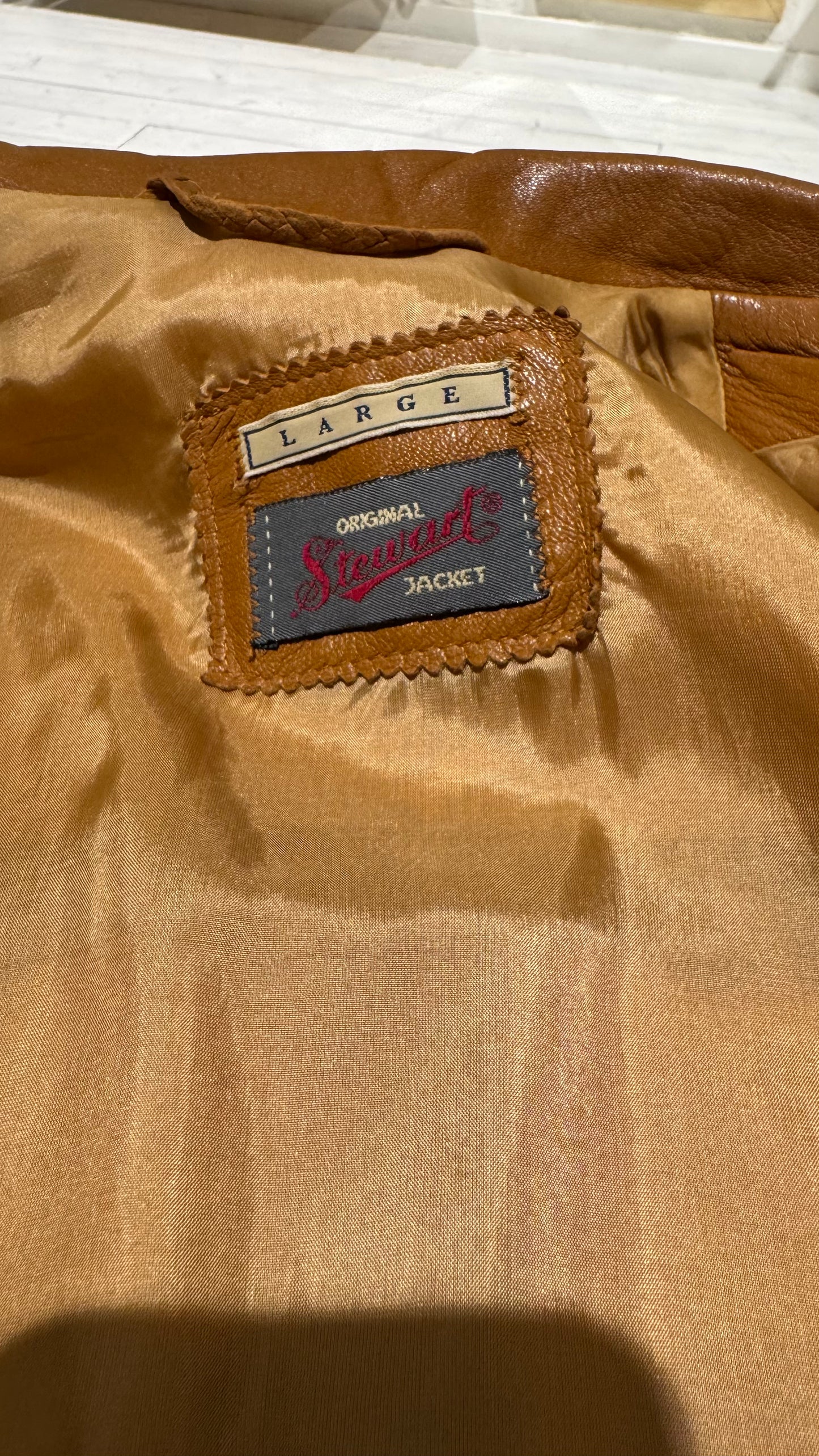 M - Leather Jacket - STEWART - Year 1994/5 - Cognac Leather