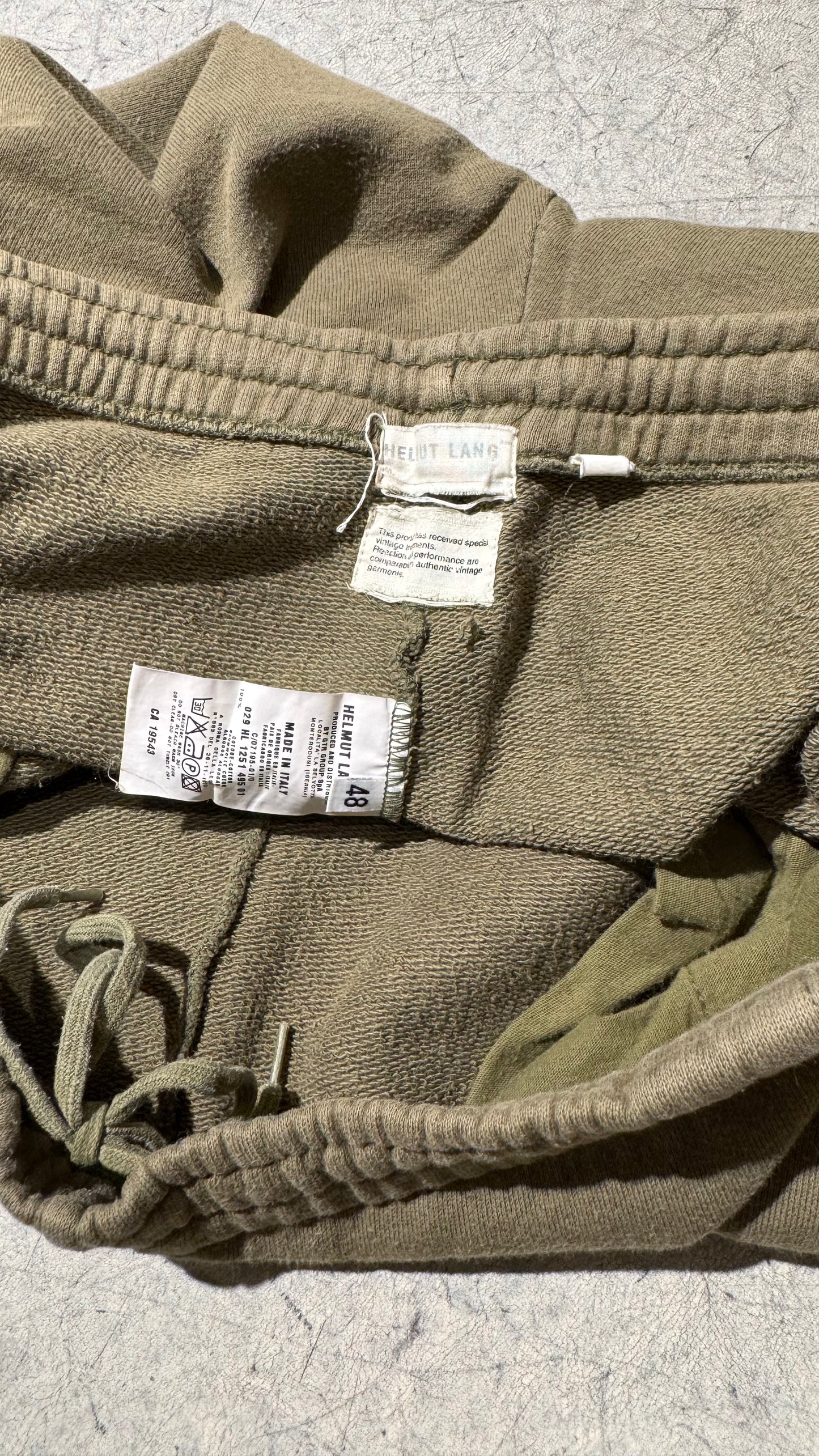 M - Sweat Bermuda short - HELMUT LANG - Year 2000 - Military Green