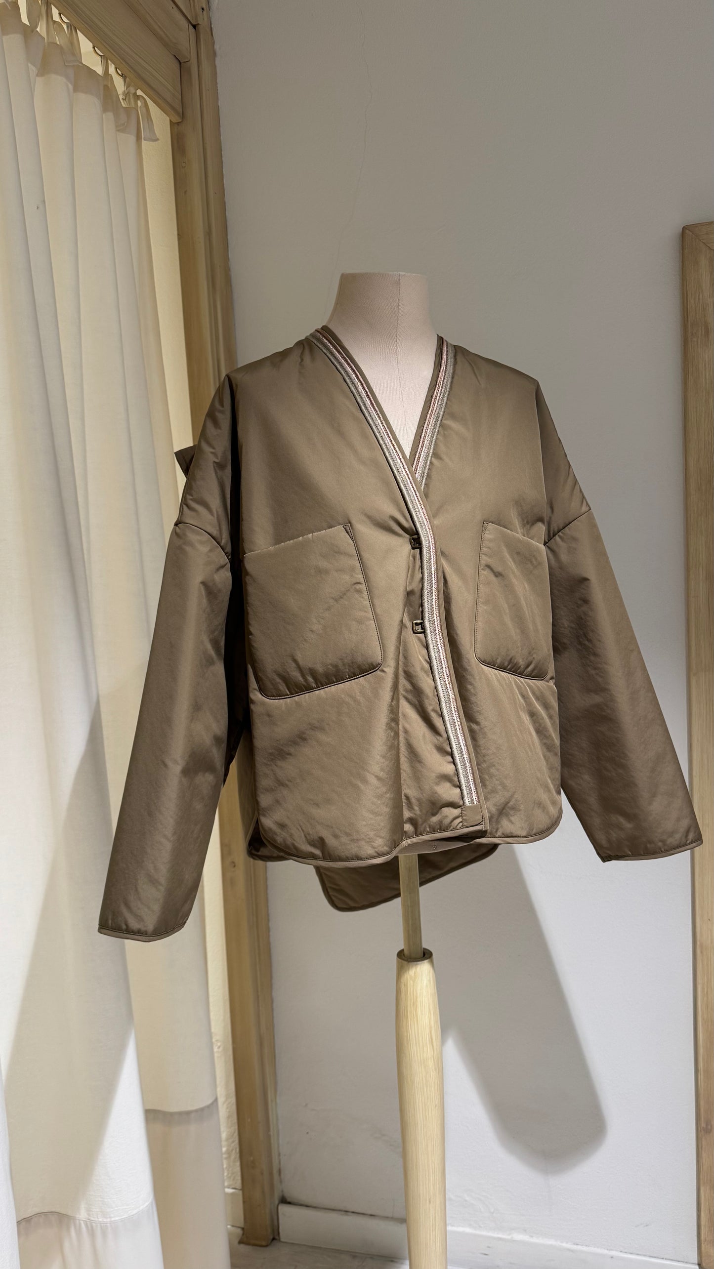 W - Filled Kimono Jacket - FORTE FORTE - Honey