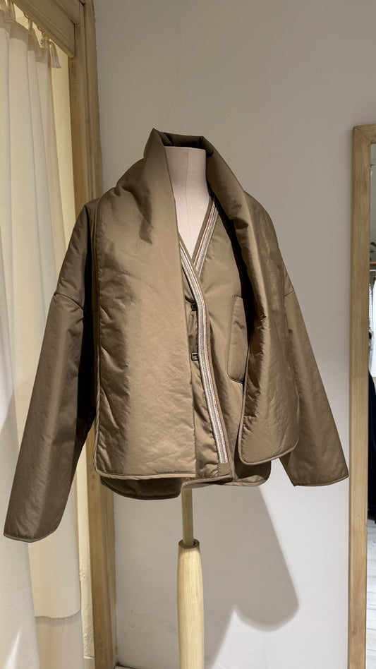 W - Filled Kimono Jacket - FORTE FORTE - Honey