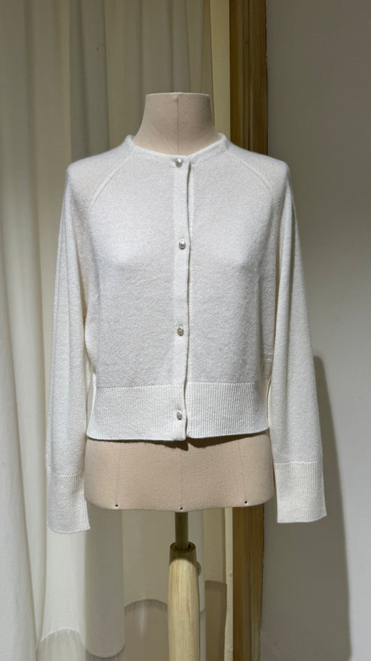 W - Cashmere Cardigan - FORTE FORTE - Milk