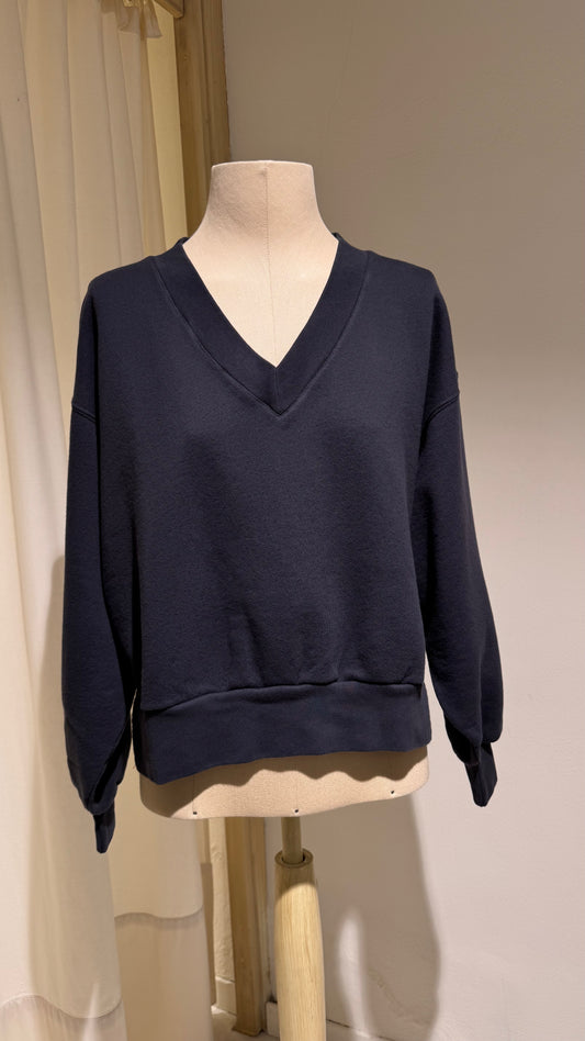 W - Varola V-neck Sweatshirt - BELLEROSE - Navy