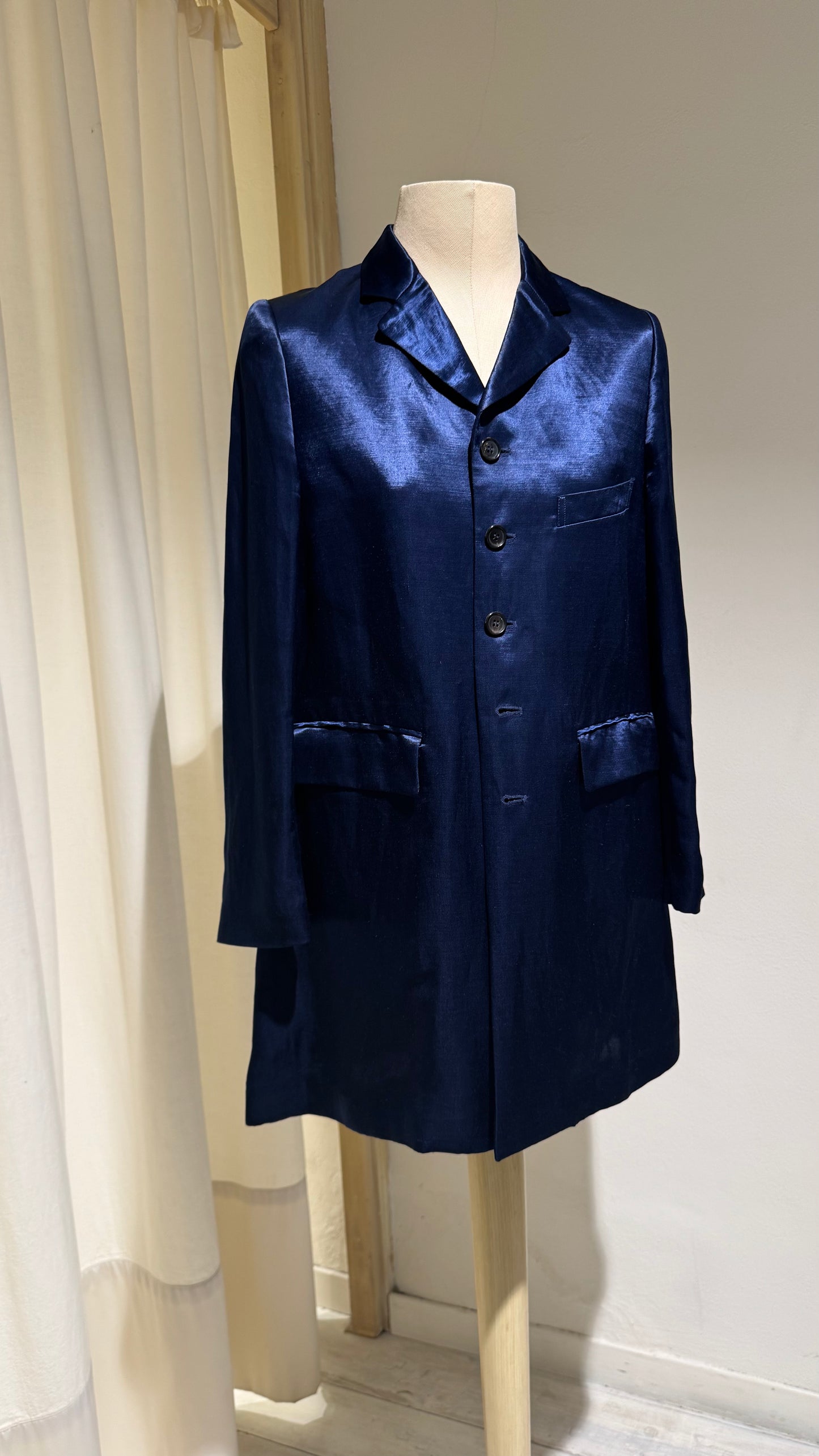 W - Combined Blazer + Skirt - COMME DES GARCONS - Year 1995 - Indigo Blu