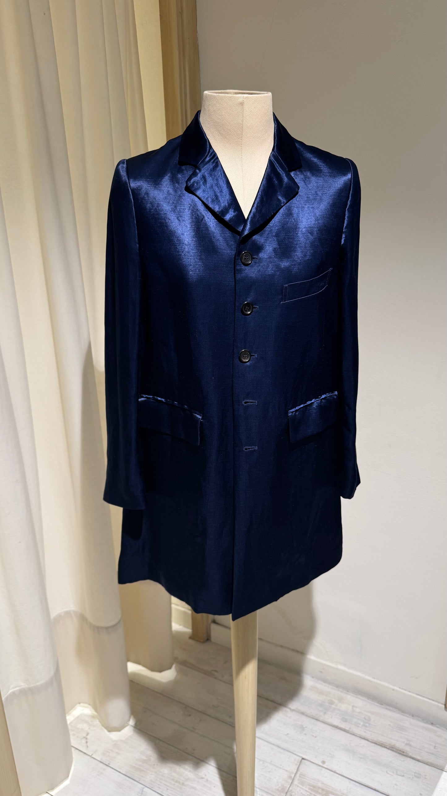 W - Combined Blazer + Skirt - COMME DES GARCONS - Year 1995 - Indigo Blu