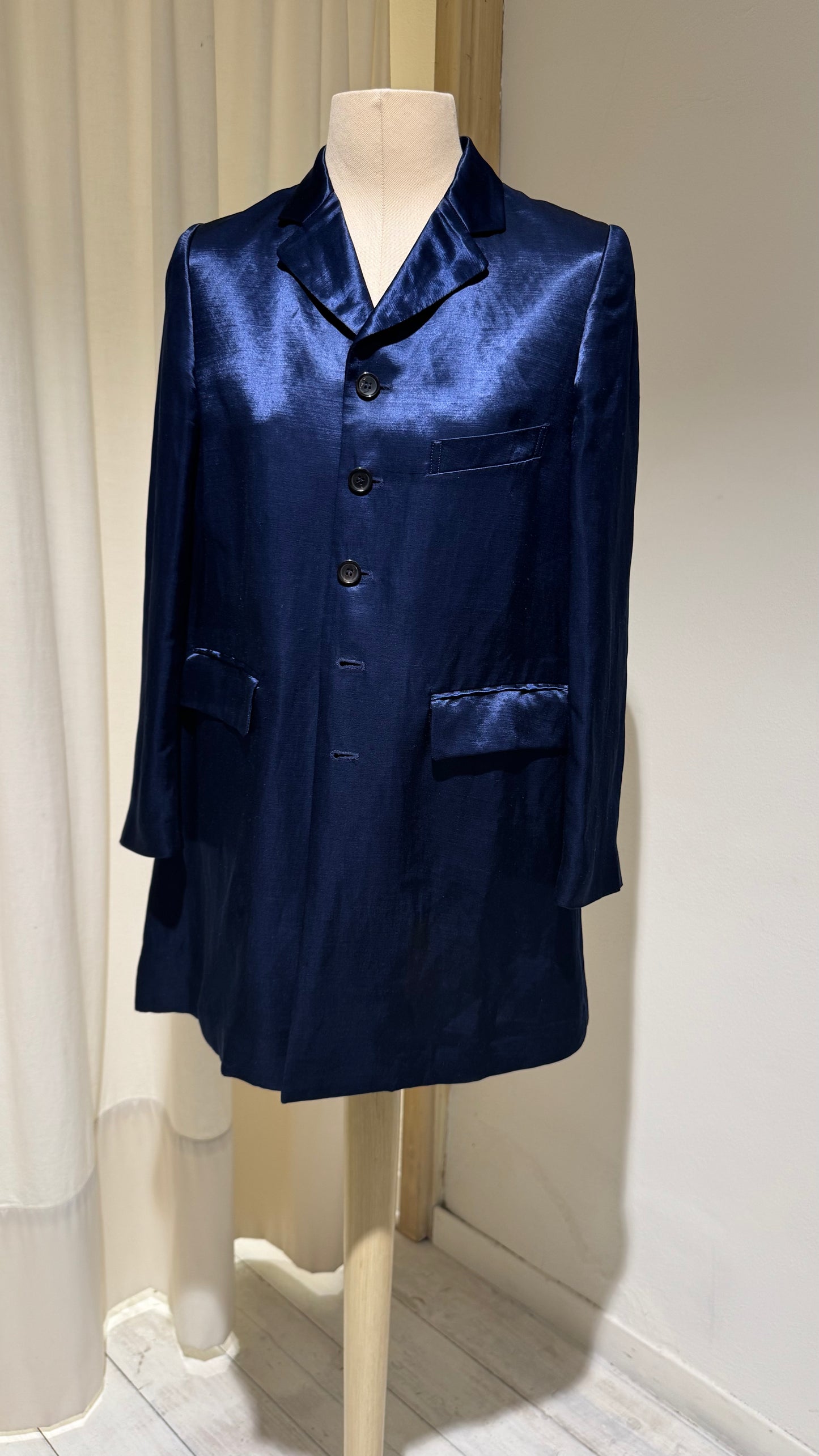 W - Combined Blazer + Skirt - COMME DES GARCONS - Year 1995 - Indigo Blu