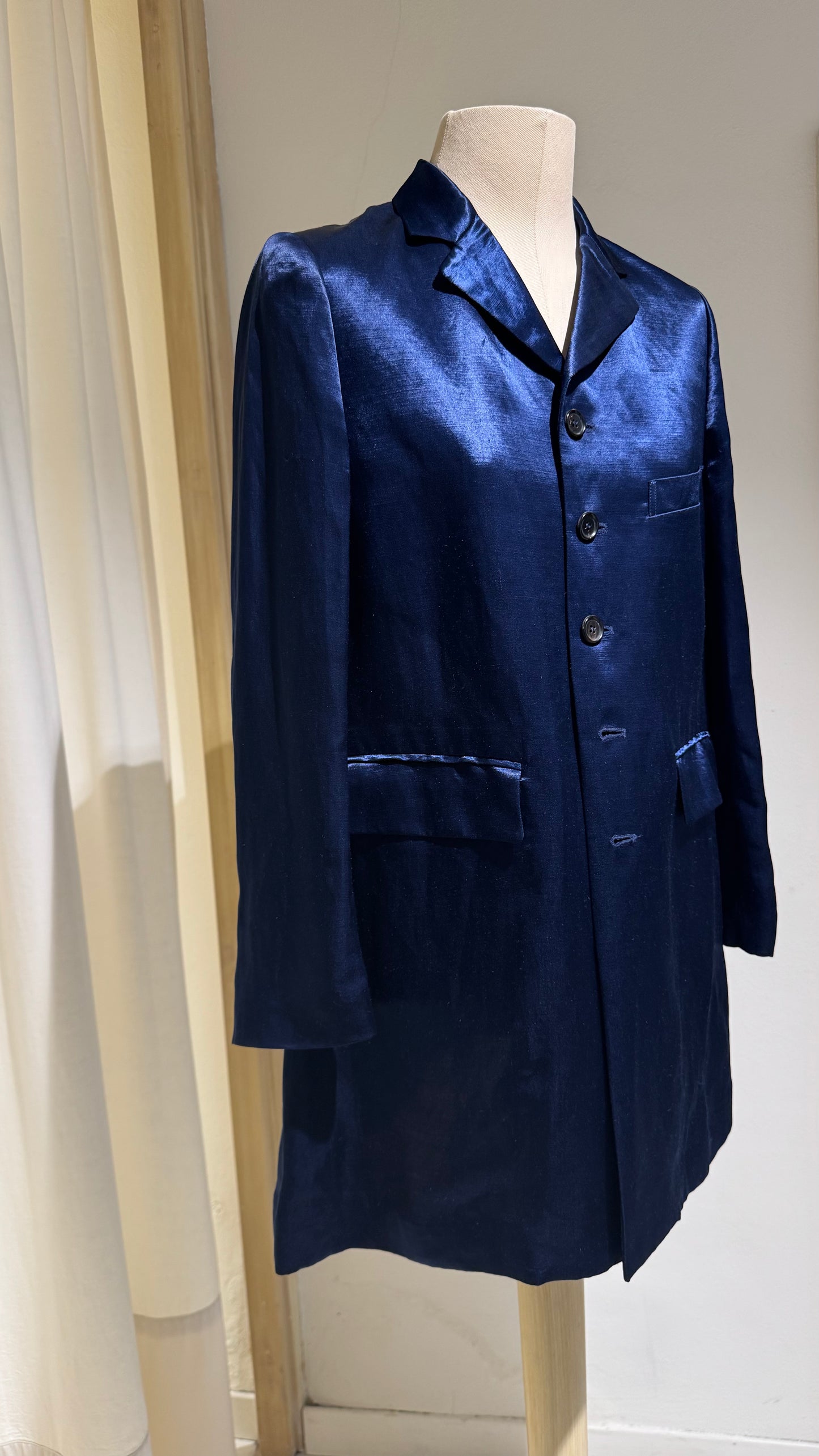 W - Combined Blazer + Skirt - COMME DES GARCONS - Year 1995 - Indigo Blu