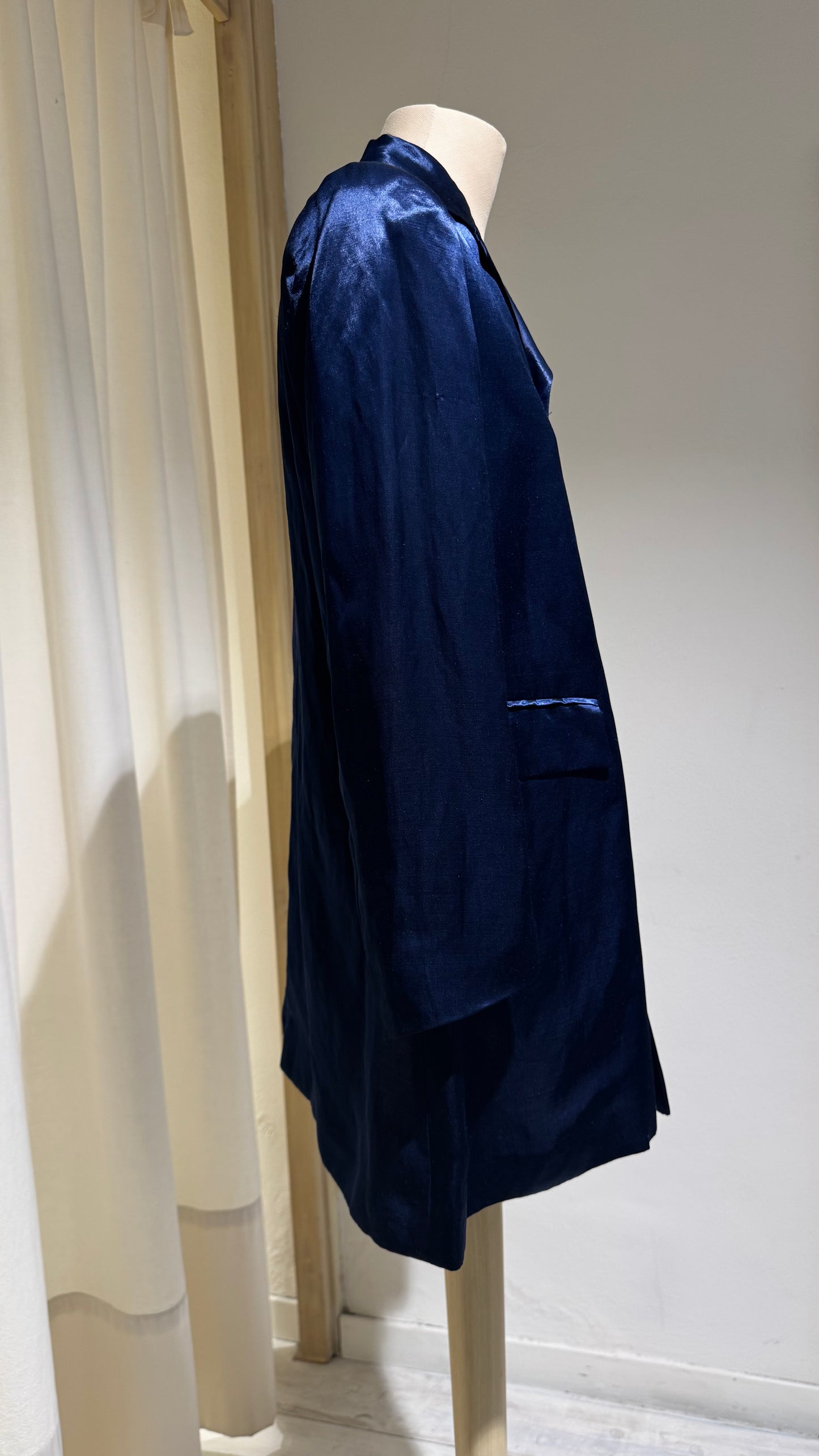 W - Combined Blazer + Skirt - COMME DES GARCONS - Year 1995 - Indigo Blu