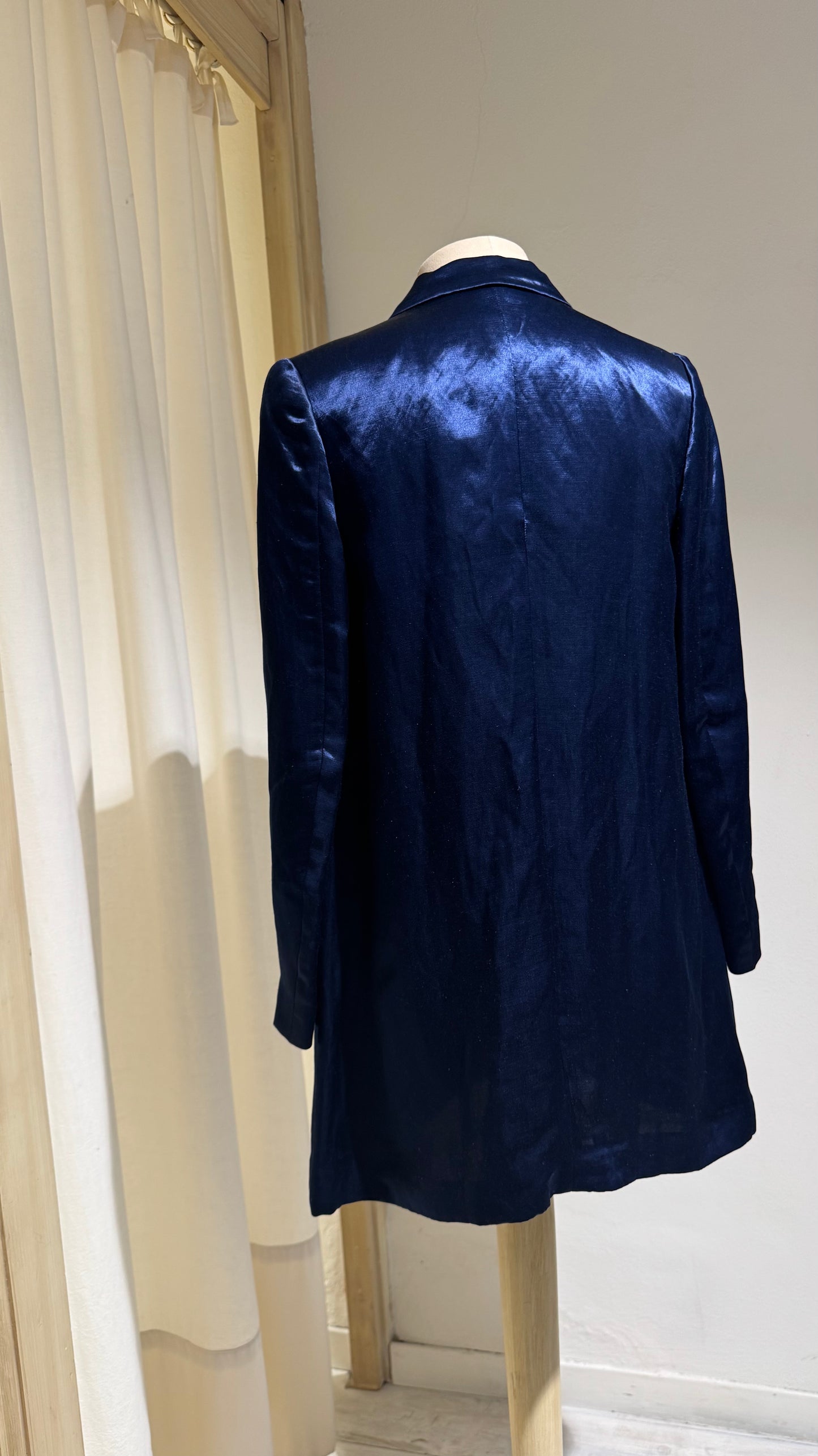 W - Combined Blazer + Skirt - COMME DES GARCONS - Year 1995 - Indigo Blu