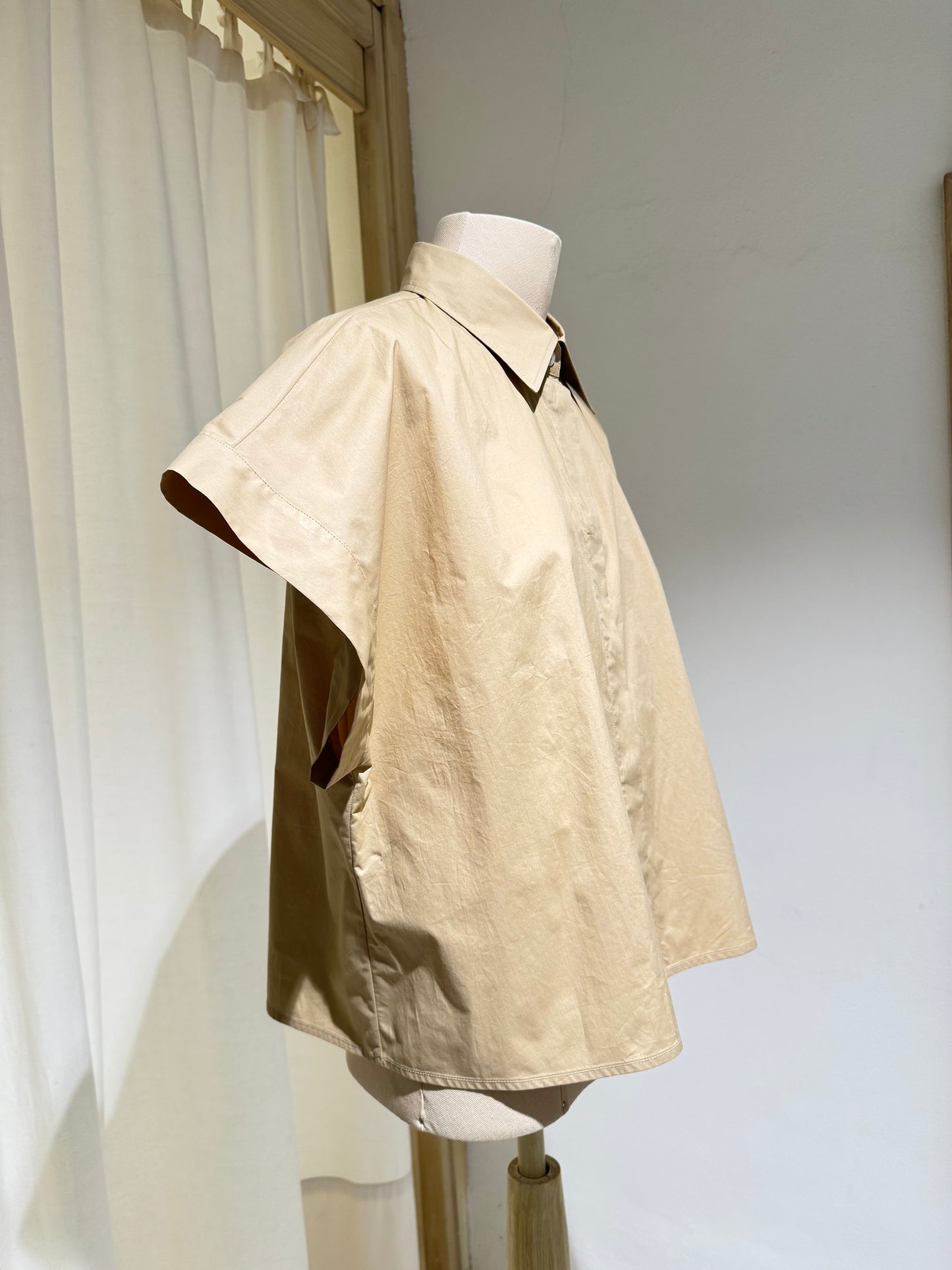 W SHORT SLEEVE SHIRT - FORTE FORTE - Sand