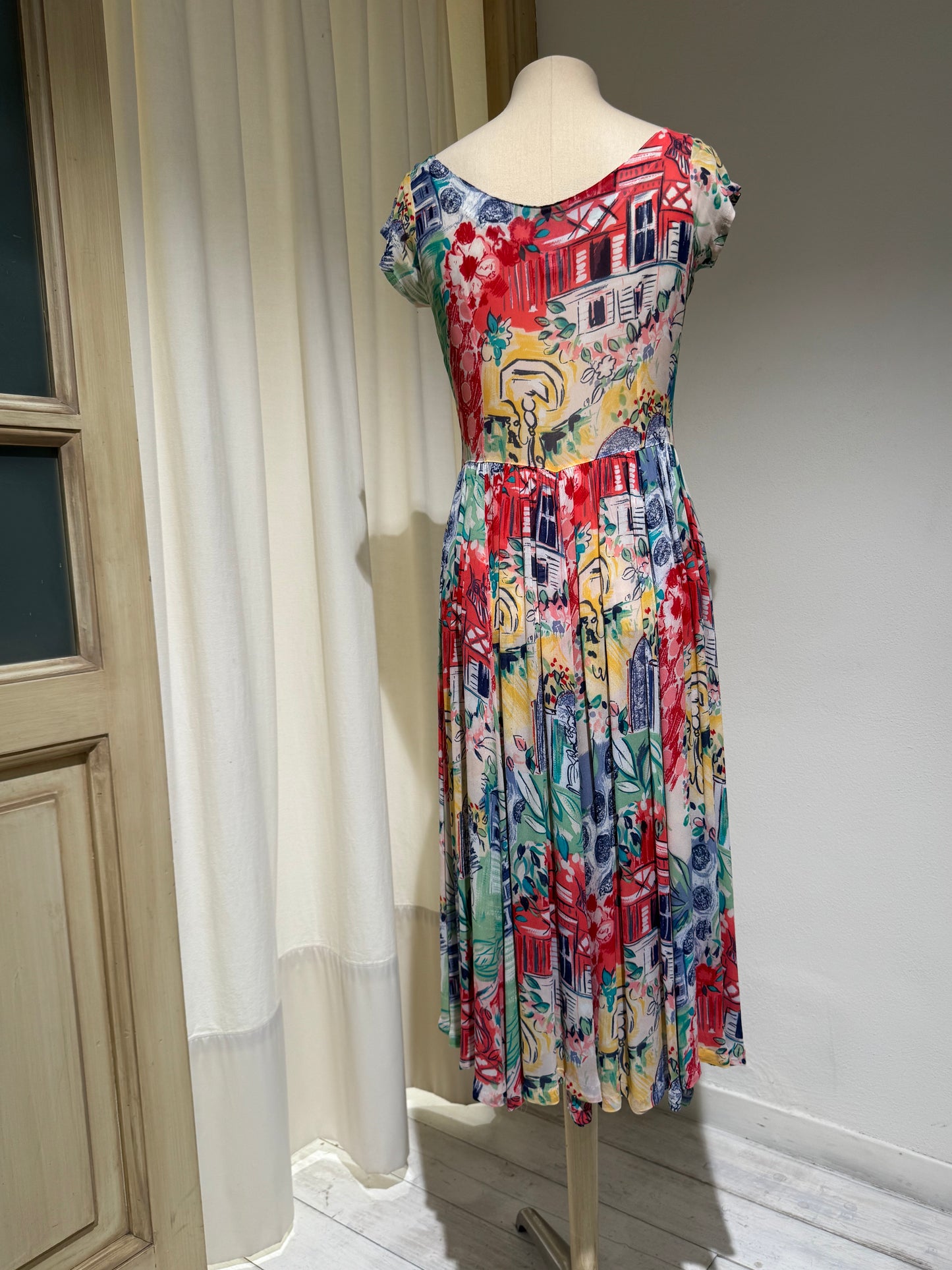W - Dress - JUNGLE KENZO - year 1987 - Flower Print