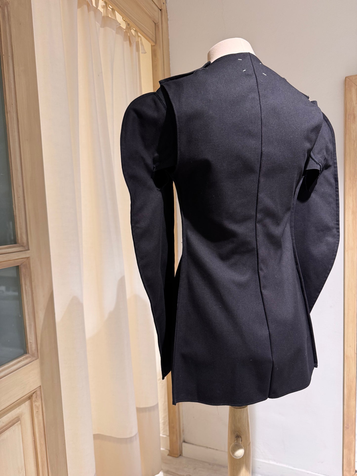 W - ICONIC FLAT JACKET - MAISON MARGIELA ARTISANAL Collection Prototype F/W 1998 - Black