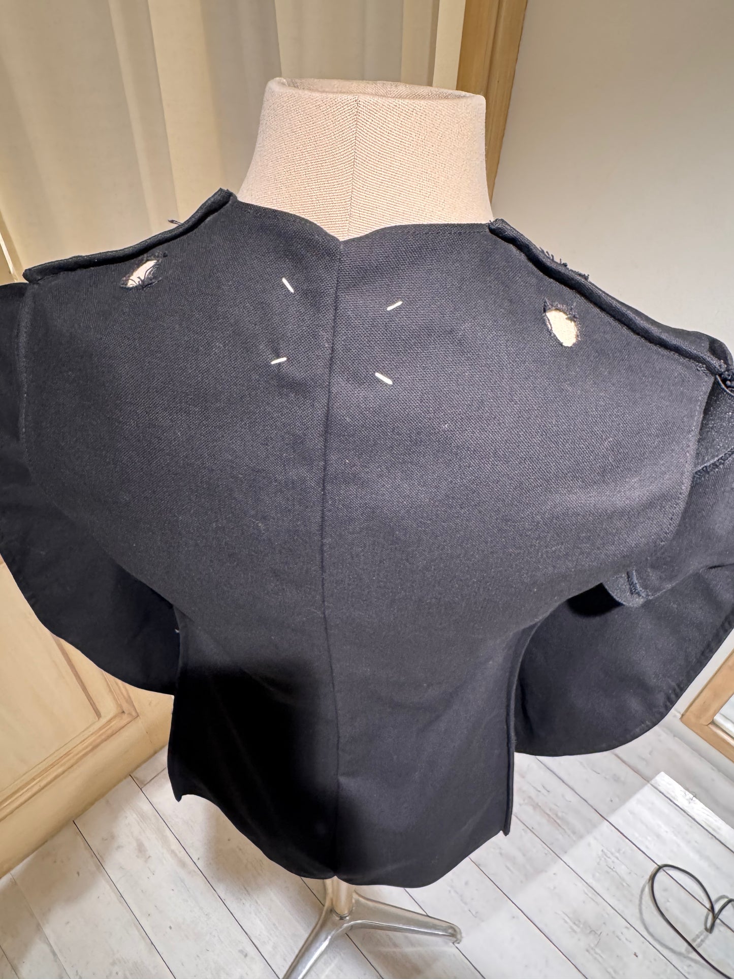 W - ICONIC FLAT JACKET - MAISON MARGIELA ARTISANAL Collection Prototype F/W 1998 - Black