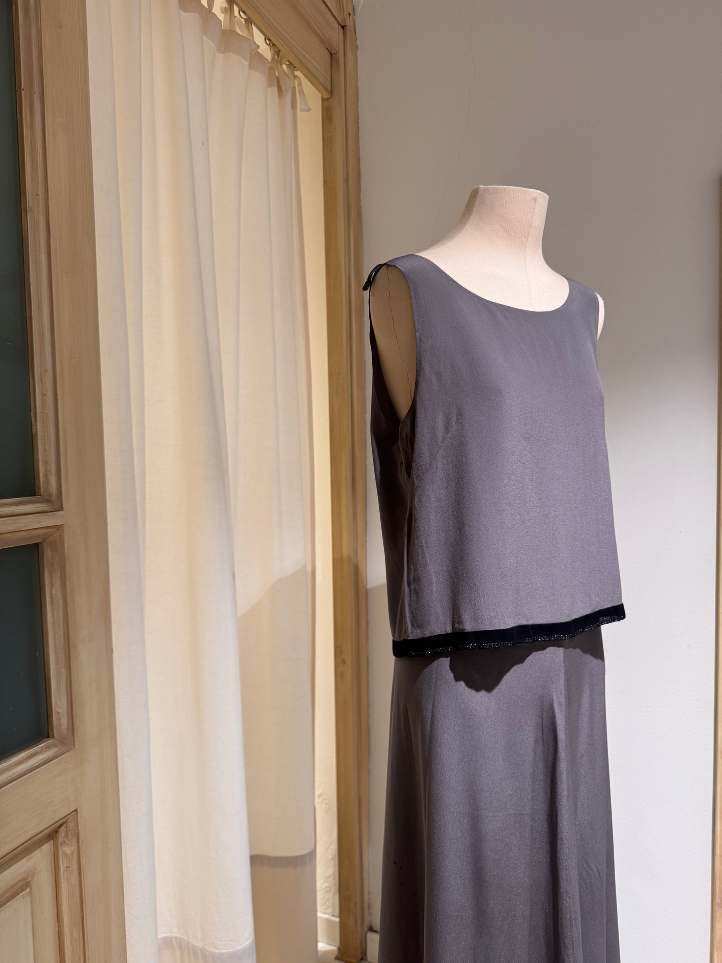 W - Top & Skirt Combined - MAISON MARGIELA ARTISANAL - Year 2000/1 -  Grey