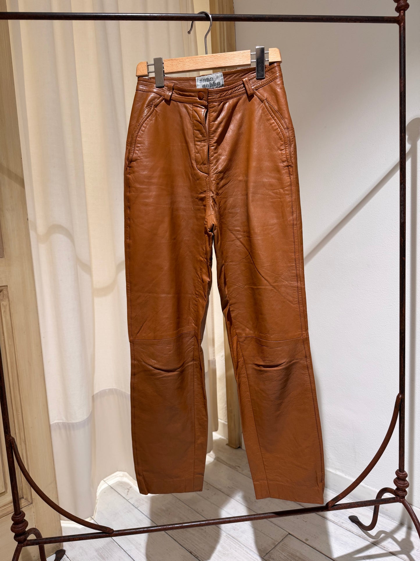 W - Leather Pant - ANNA GOBBO - 1981/2 - Cognac Leather