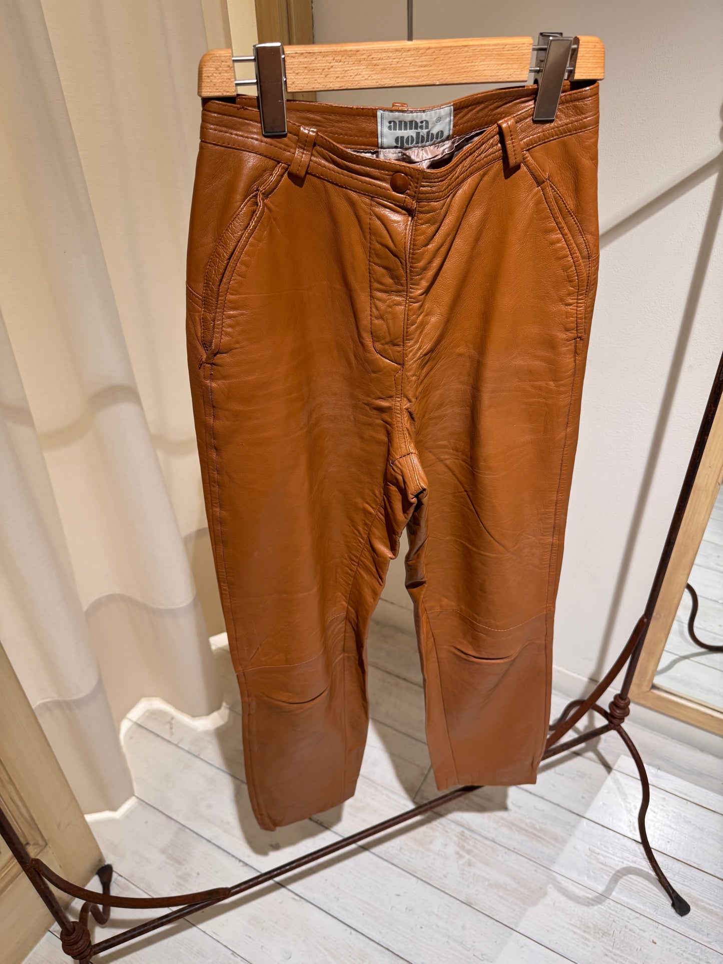 W - Leather Pant - ANNA GOBBO - 1981/2 - Cognac Leather