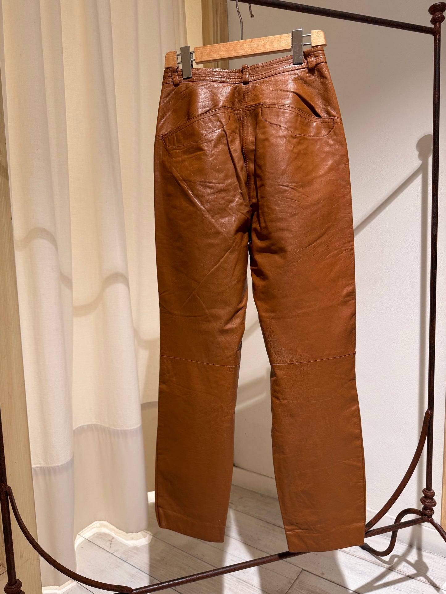 W - Leather Pant - ANNA GOBBO - 1981/2 - Cognac Leather