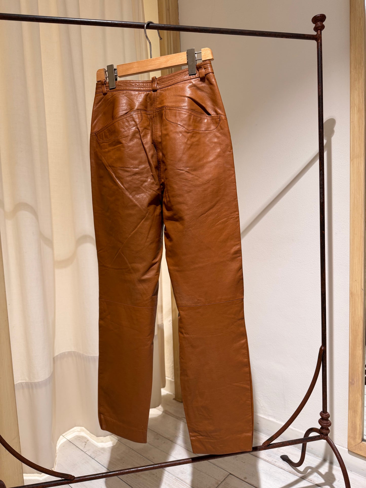 W - Leather Pant - ANNA GOBBO - 1981/2 - Cognac Leather