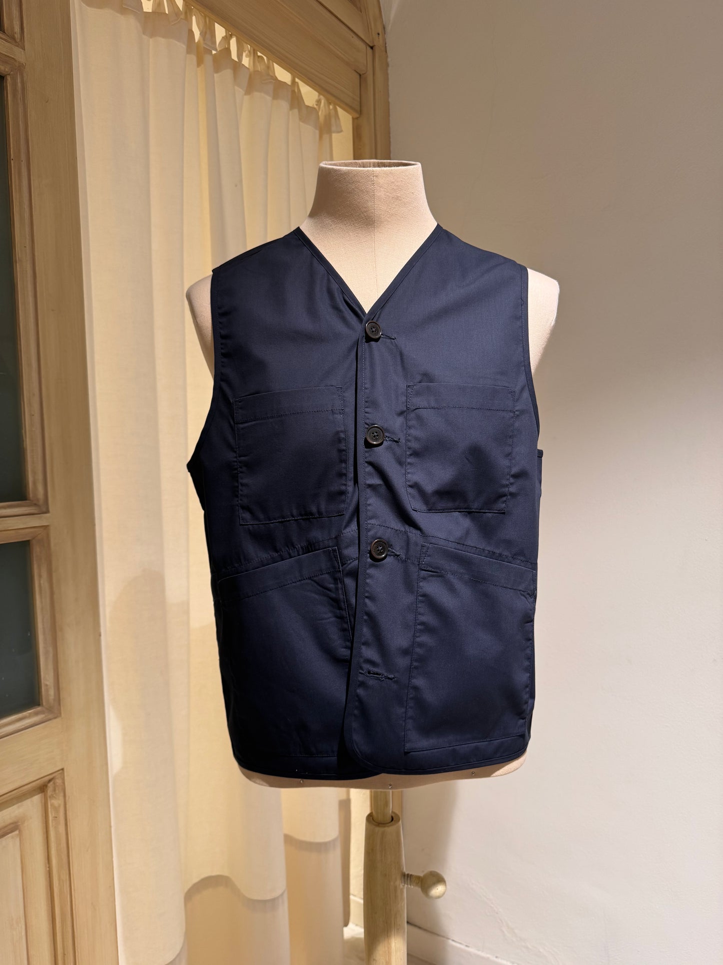 M - Recycled Polytech City Waistcoat - UNIVERSAL WORKS - Navy