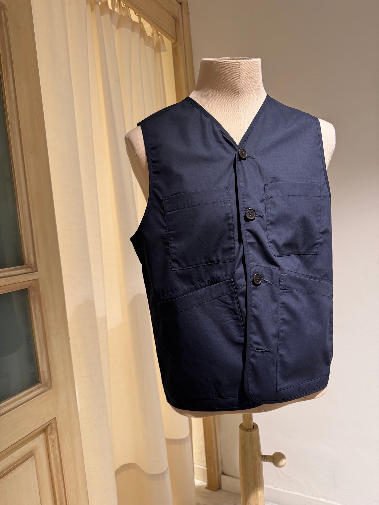 M - Recycled Polytech City Waistcoat - UNIVERSAL WORKS - Navy