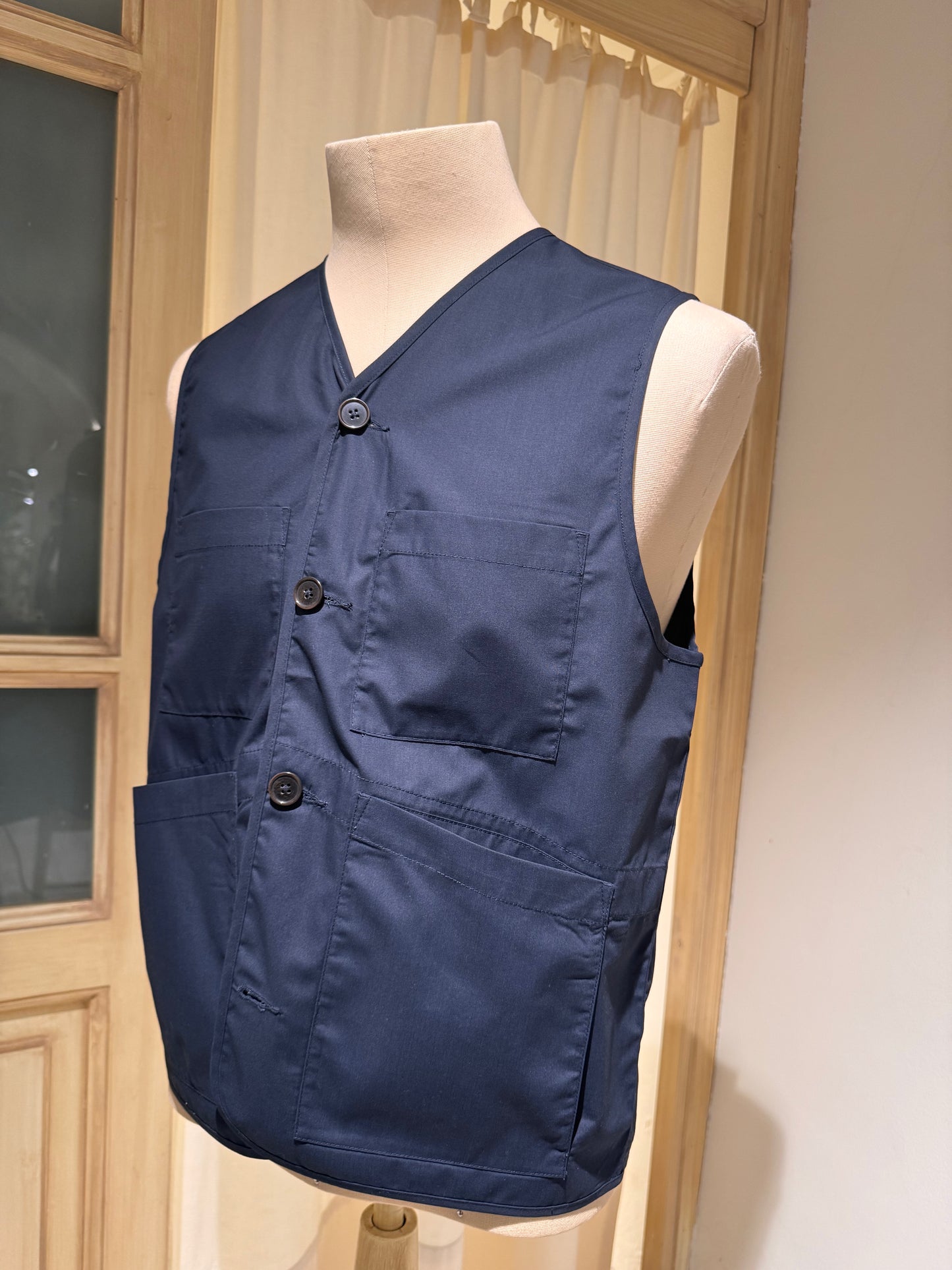 M - Recycled Polytech City Waistcoat - UNIVERSAL WORKS - Navy