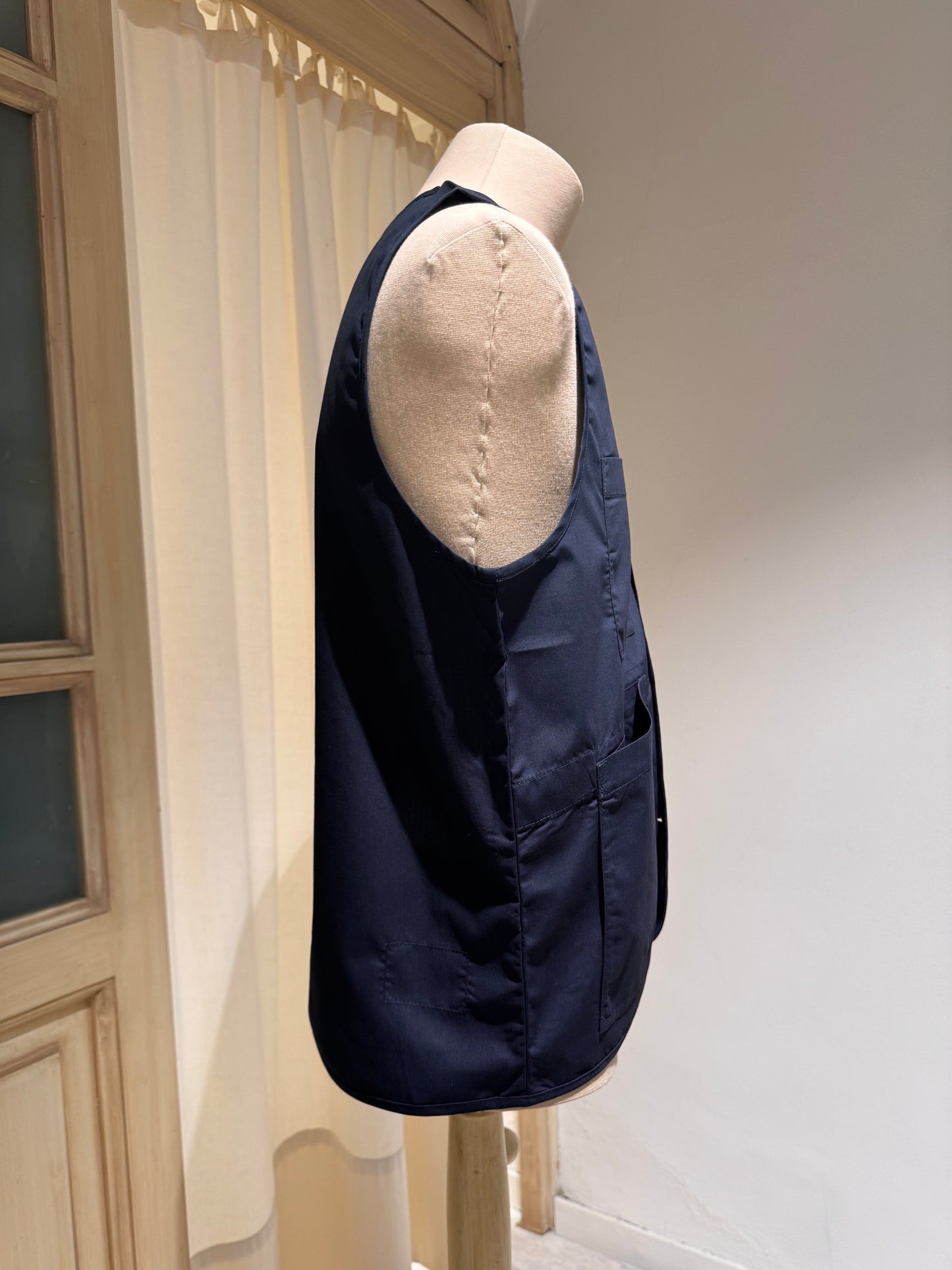 M - Recycled Polytech City Waistcoat - UNIVERSAL WORKS - Navy