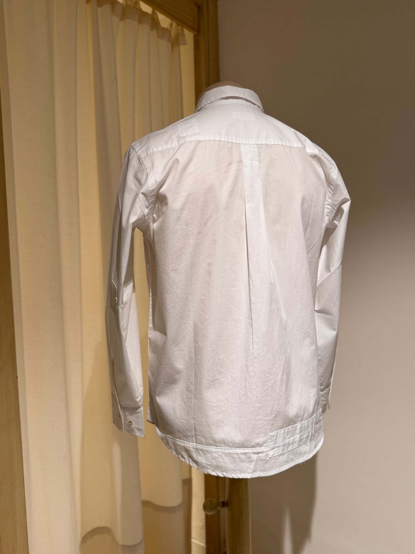 M - Poplin Patched Lazy Day Shirt - UNIVERSAL WORKS - White