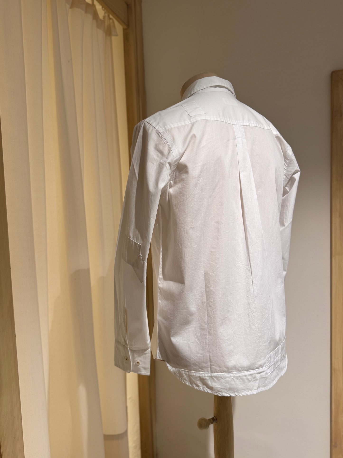 M - Poplin Patched Lazy Day Shirt - UNIVERSAL WORKS - White